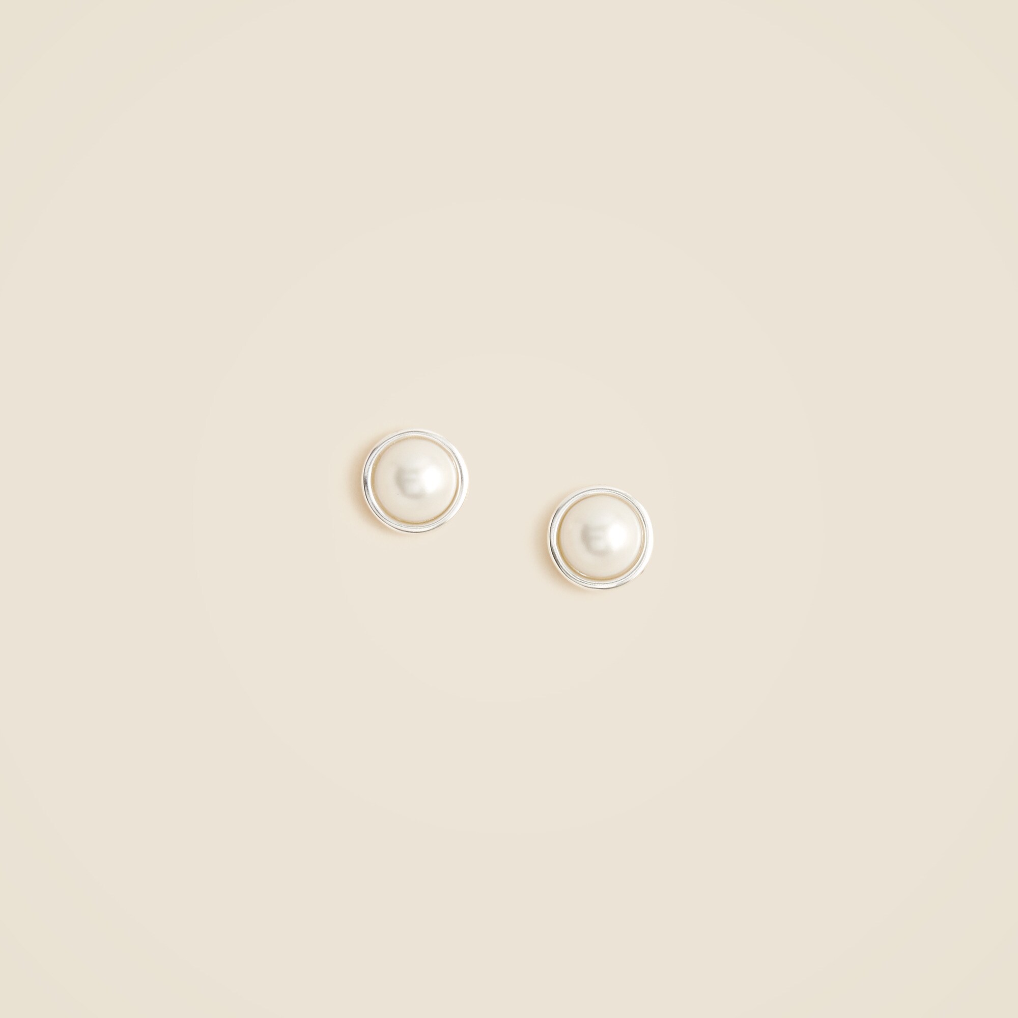  Grommet pearl stud earrings