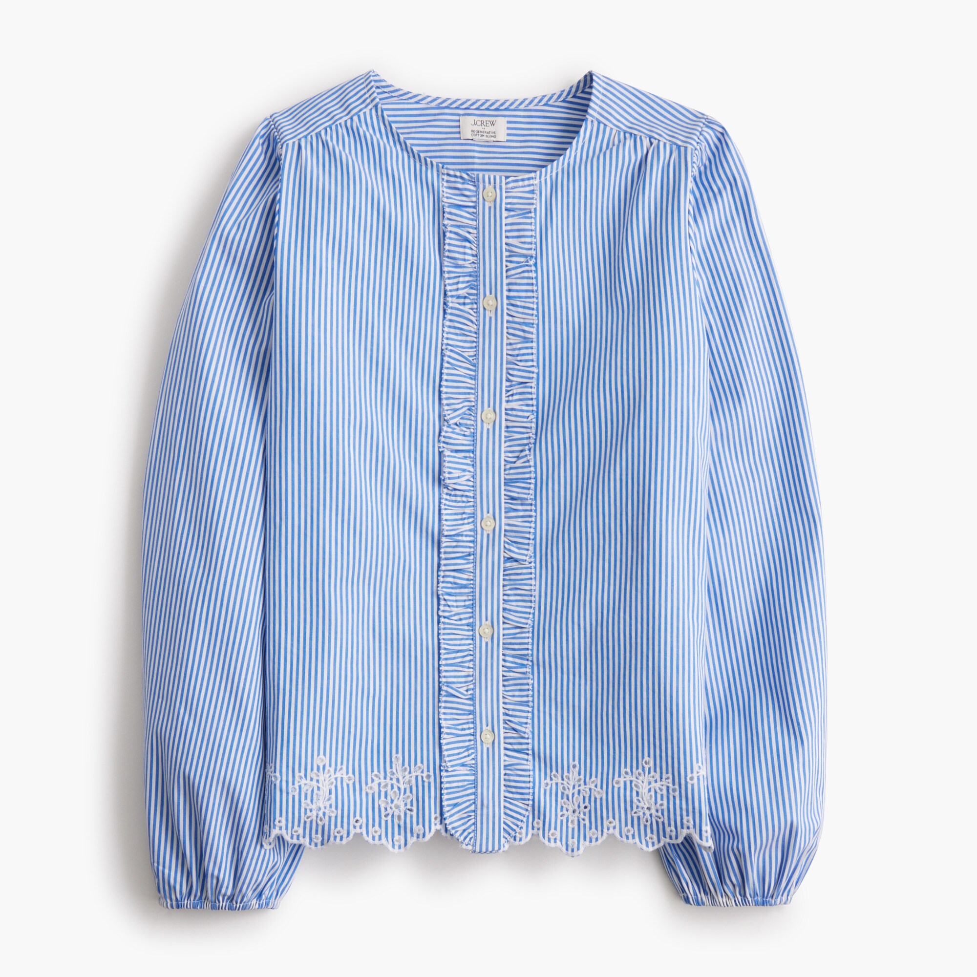 Embroidered button-up shirt