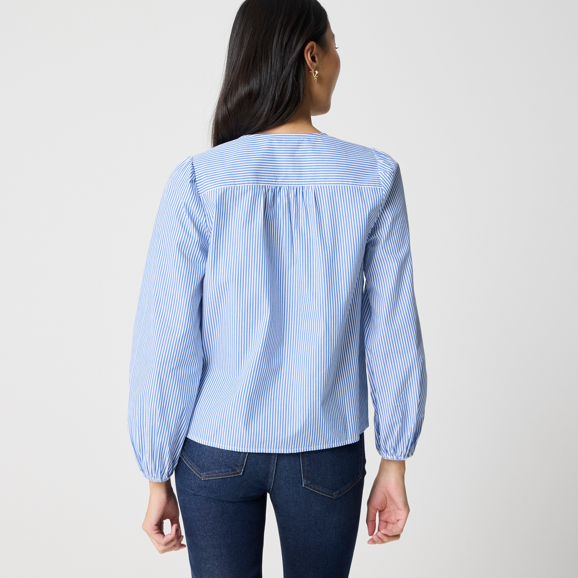 Embroidered button-up shirt