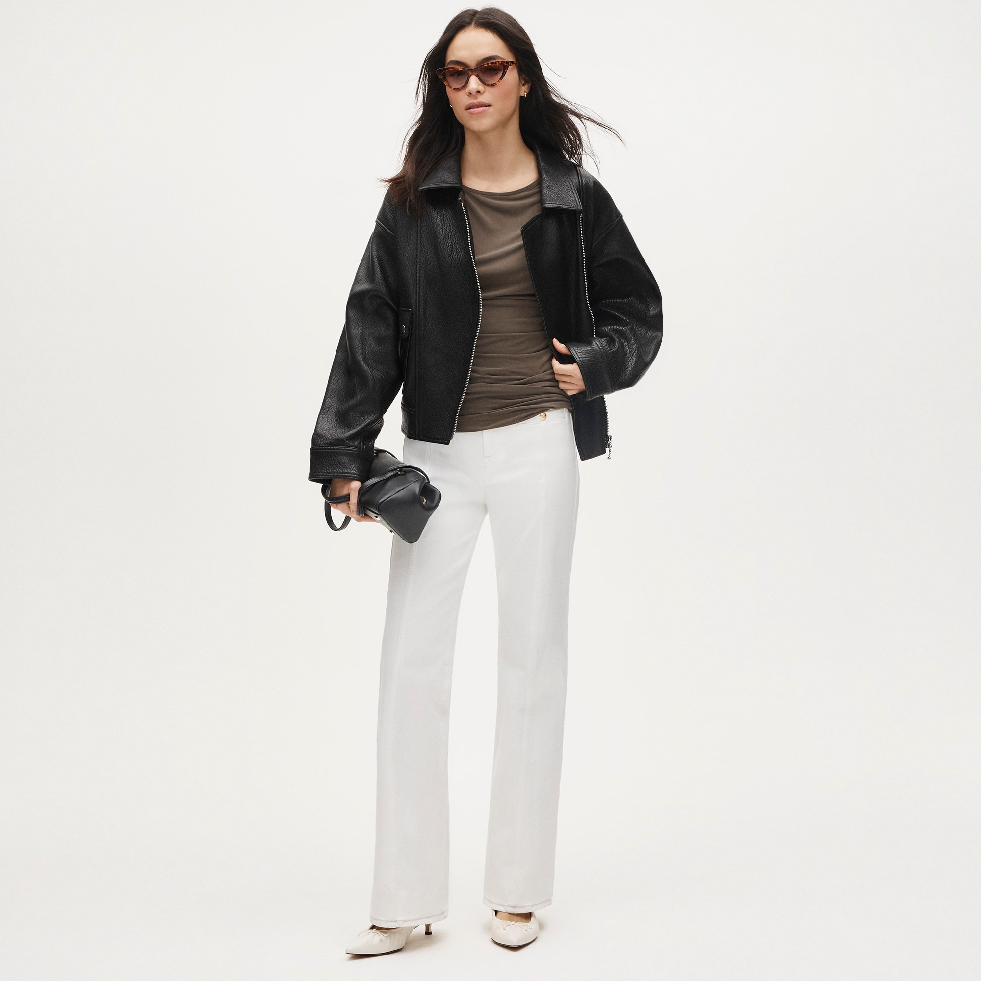 Ruched top in matte jersey - image 3