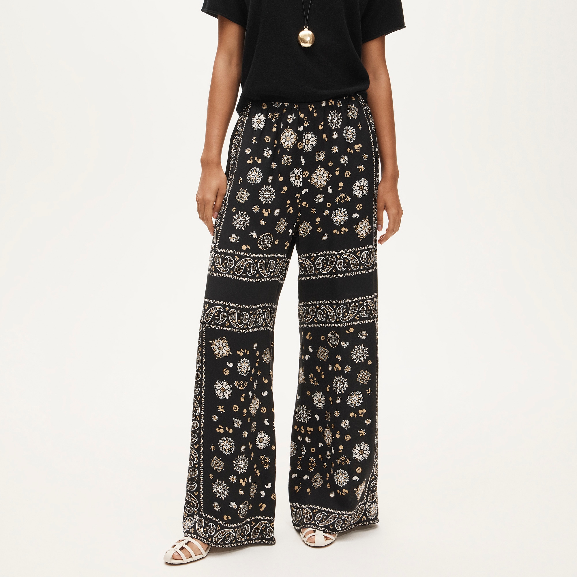 Cosmo pant in bandana-print viscose twill