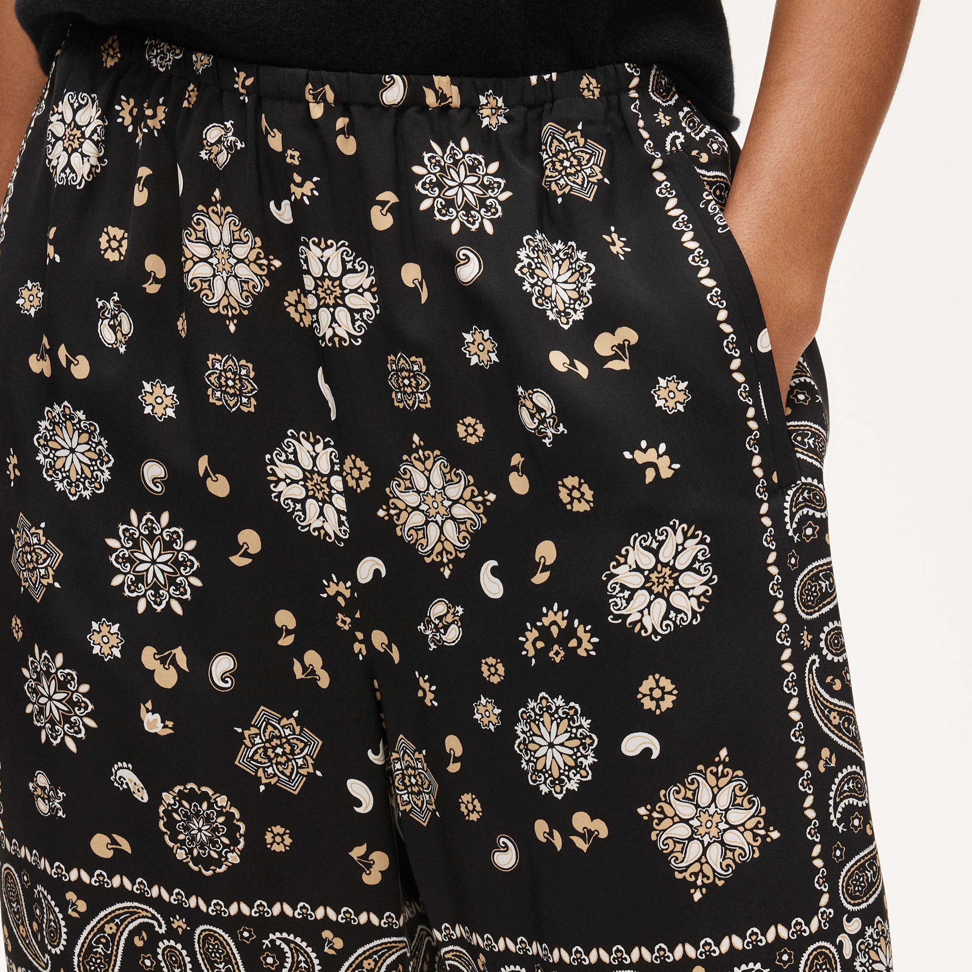 Cosmo pant in bandana-print viscose twill