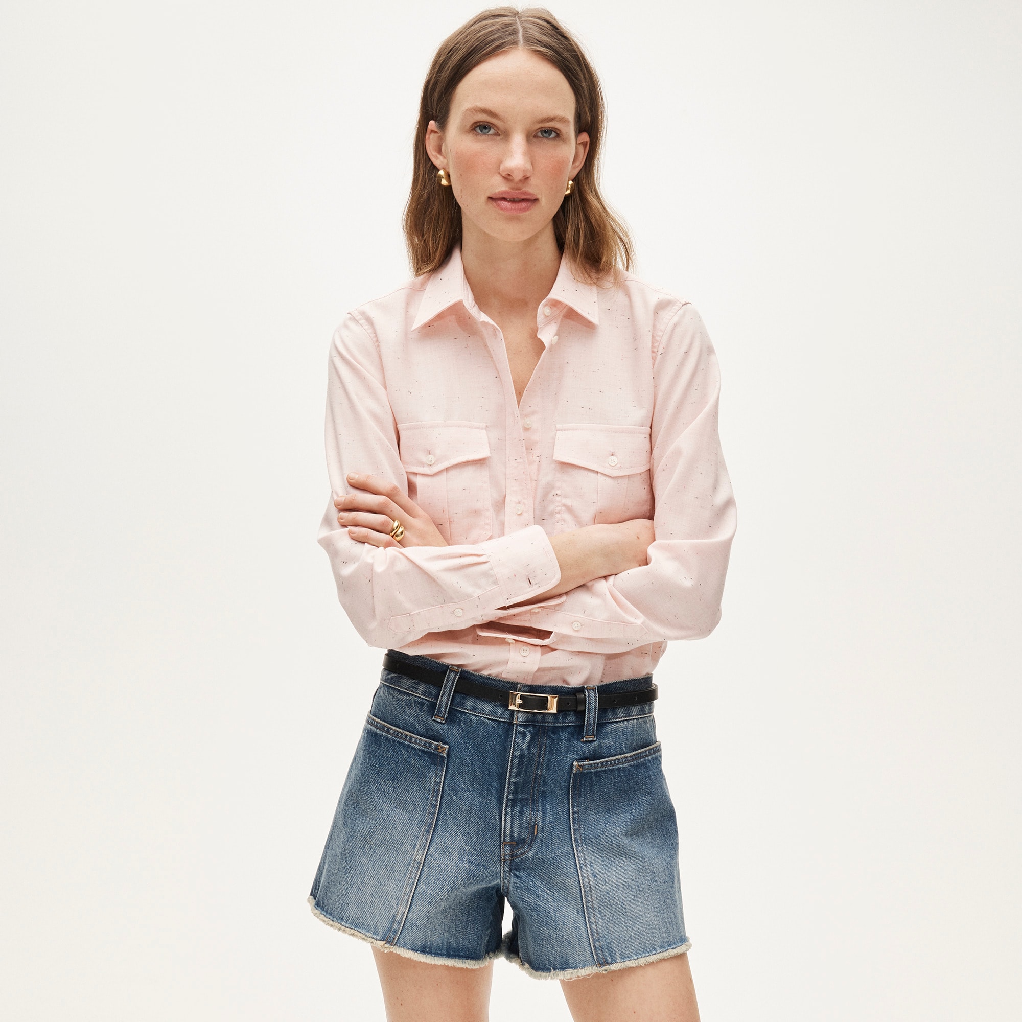 Frayed denim short - image 3