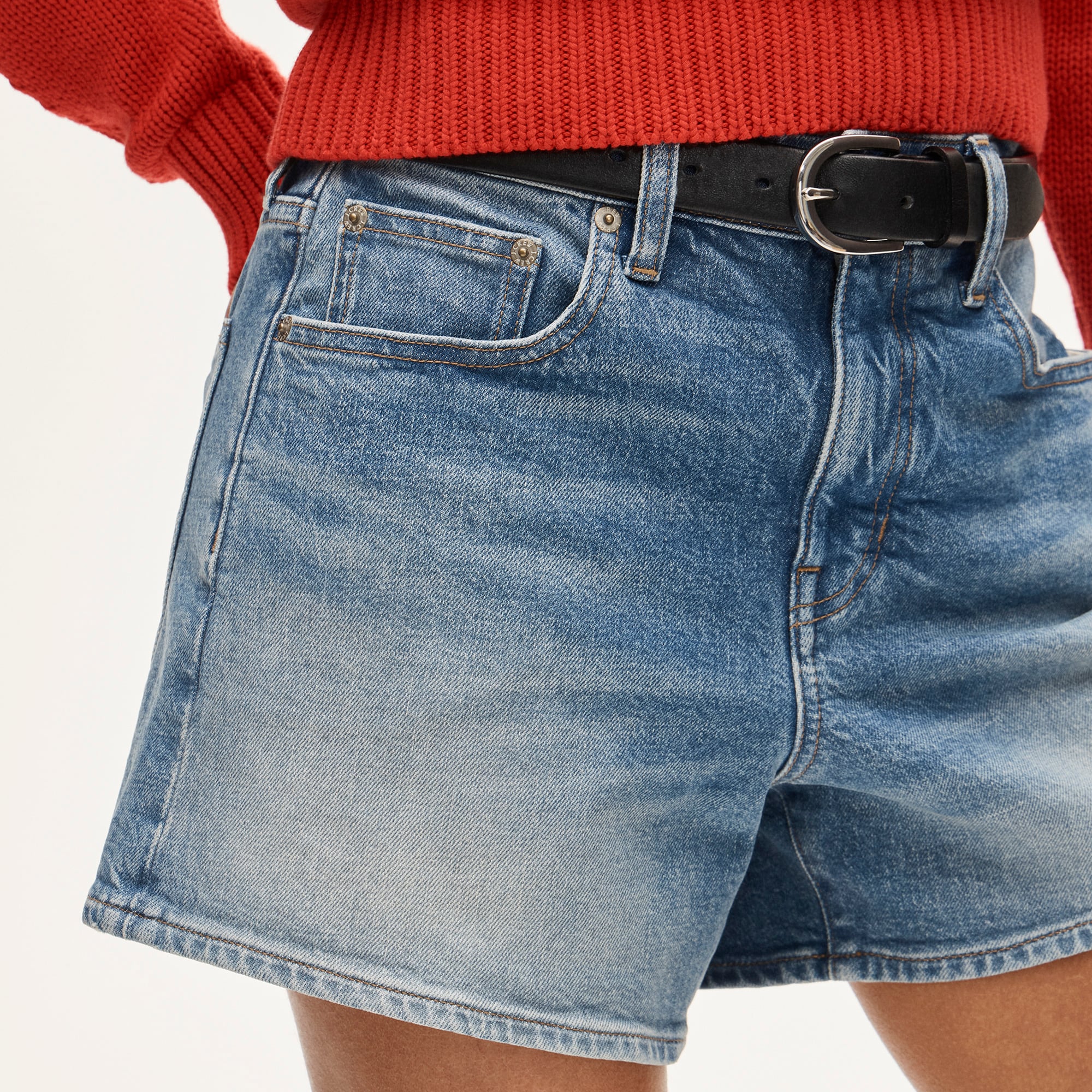 High-rise denim short - image 4