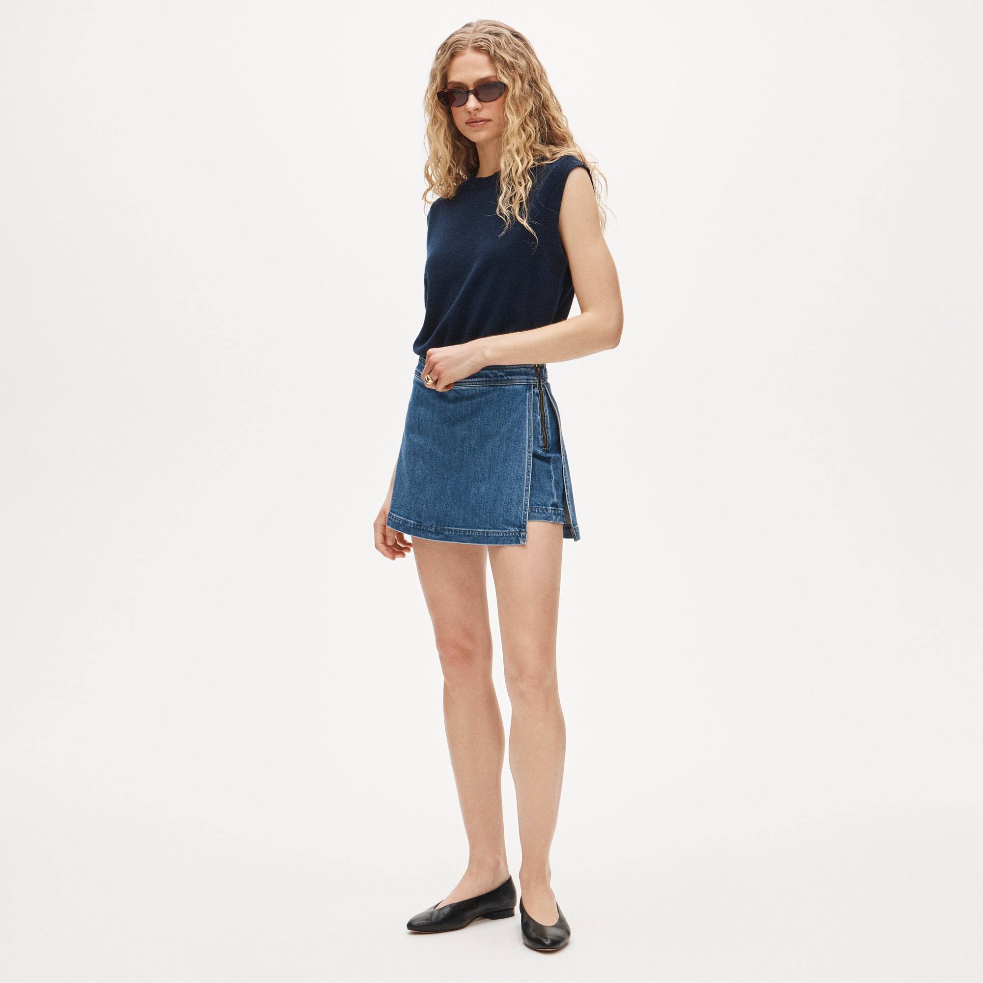 Denim skort - image 2