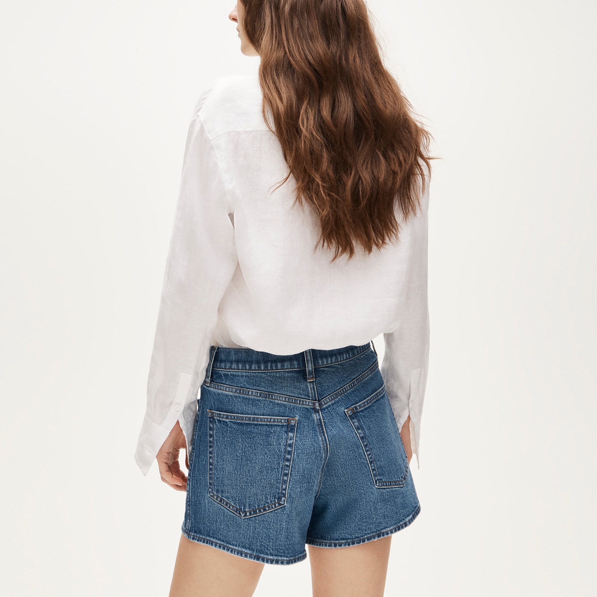 Patch-pocket denim short - image 5
