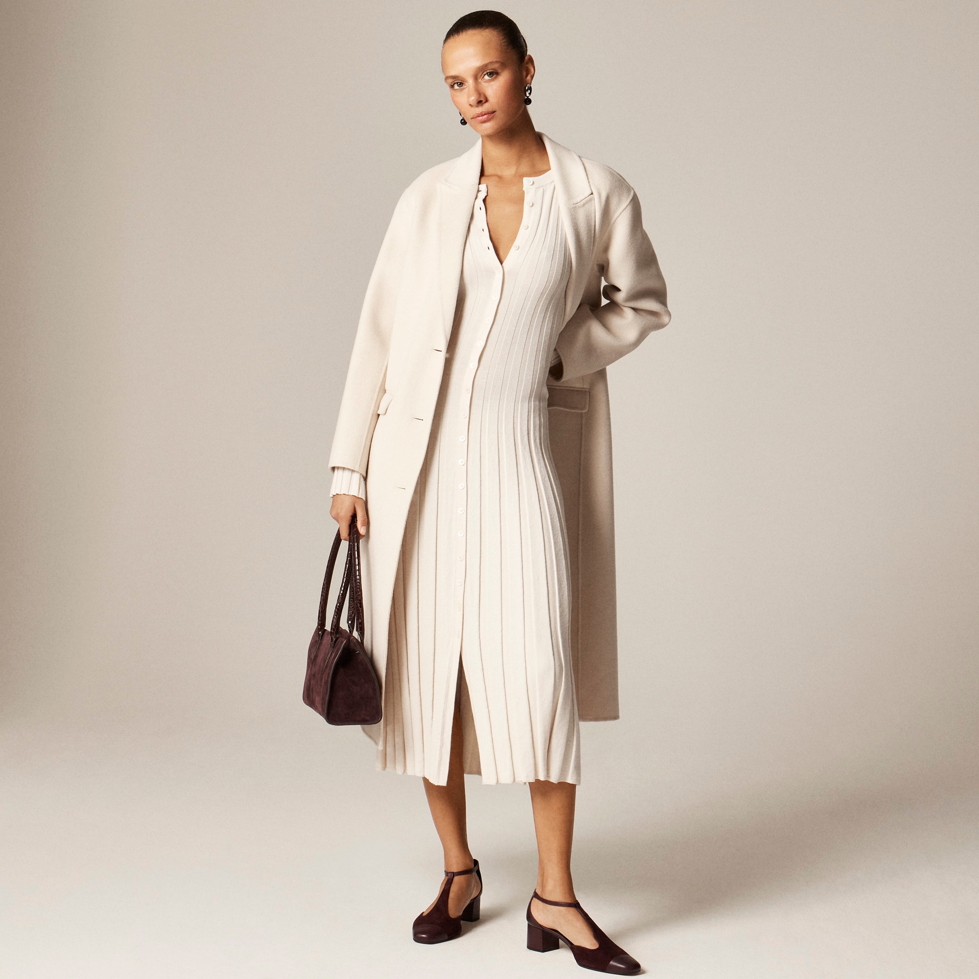 j crew knit ribbed sweater dress Rib-knit Mini Sweater-dress For Women