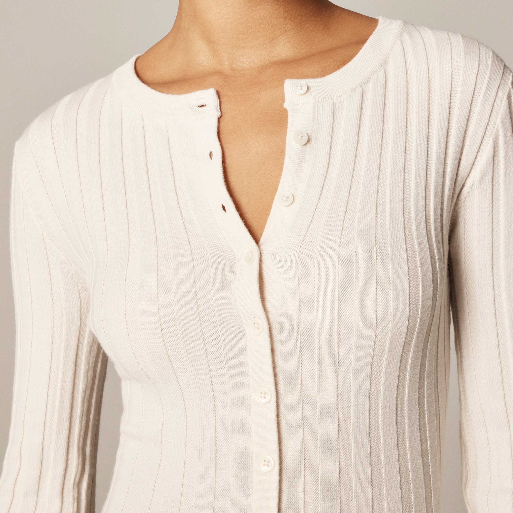 Wide-rib sweater-dress in merino wool blend