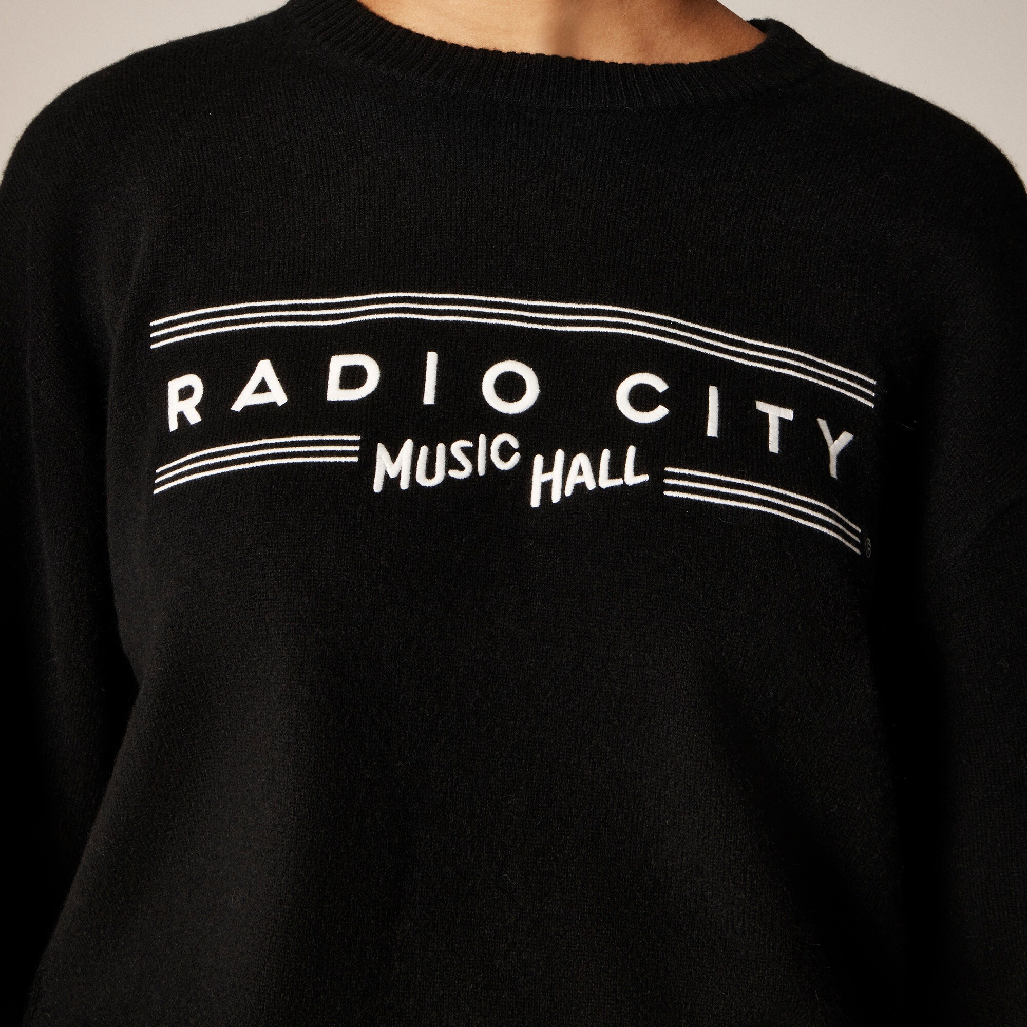 Radio City Music Hall X J.Crew Perfect cashmere crewneck sweater