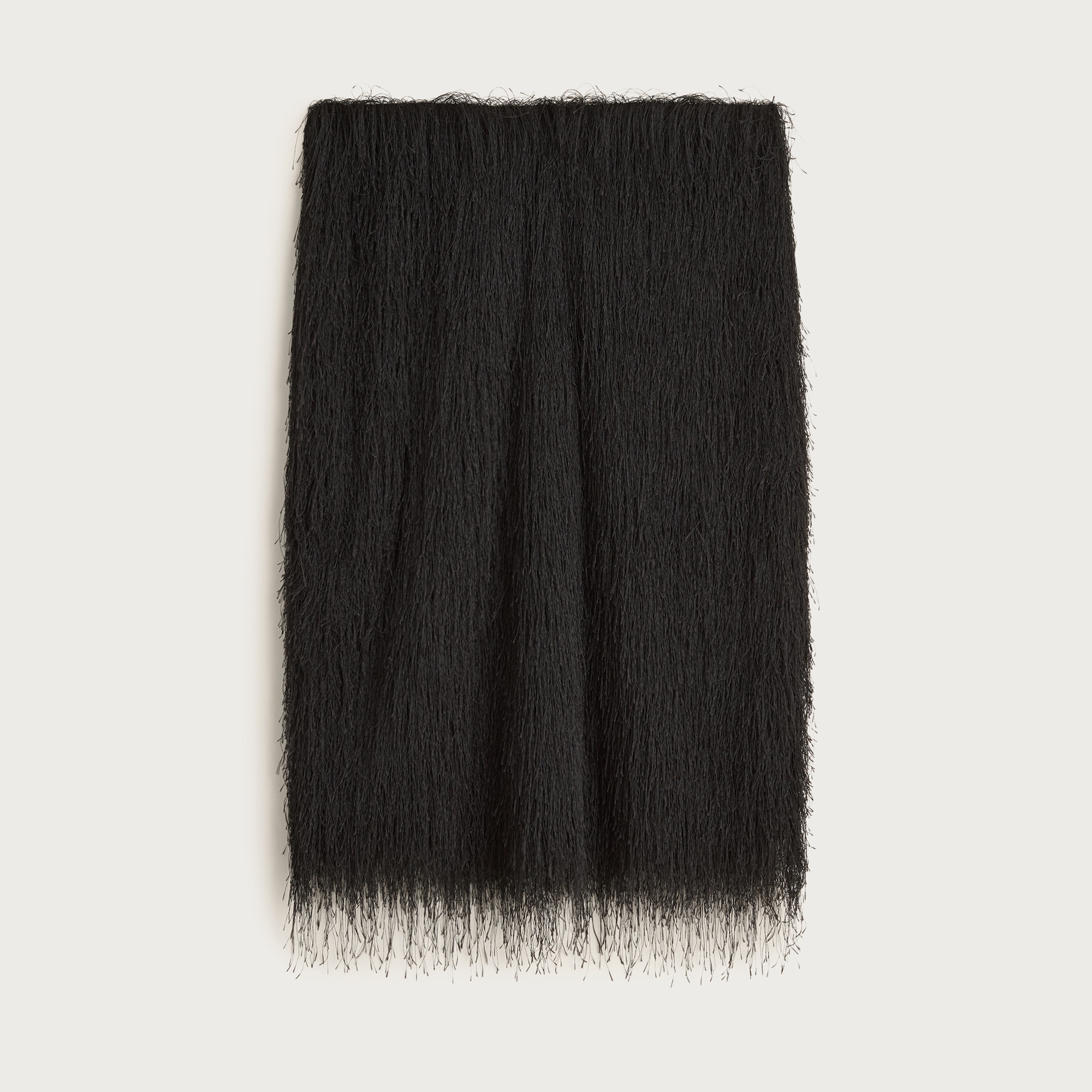 Collection fringe knee-length skirt