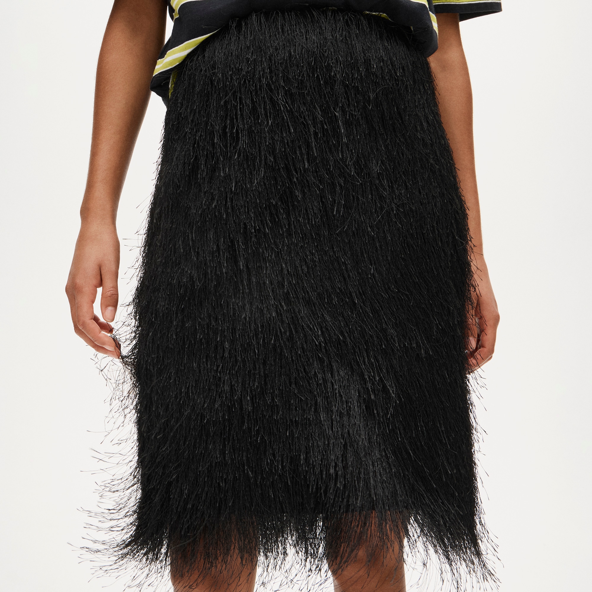 Collection fringe knee-length skirt - image 3