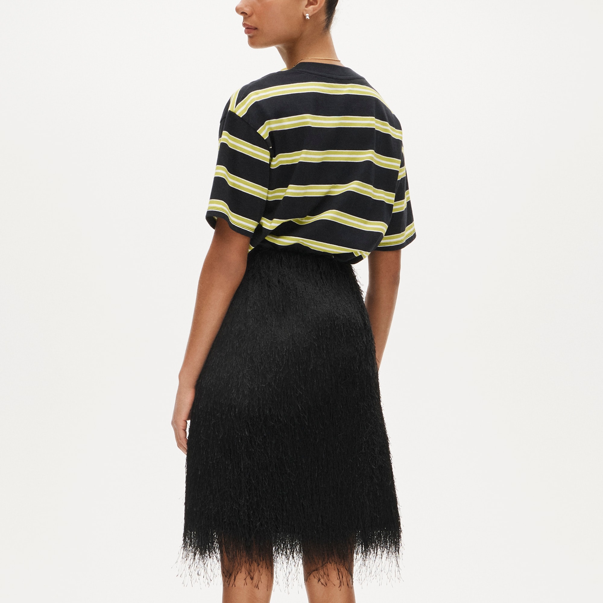 Collection fringe knee-length skirt - image 4