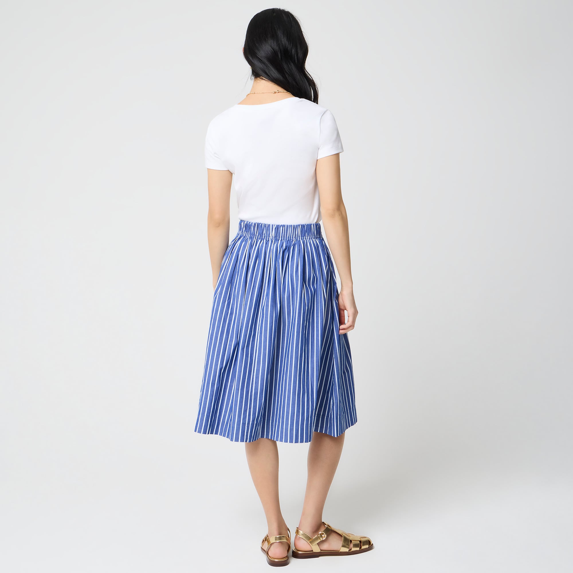 Pleated button-front midi skirt - image 3