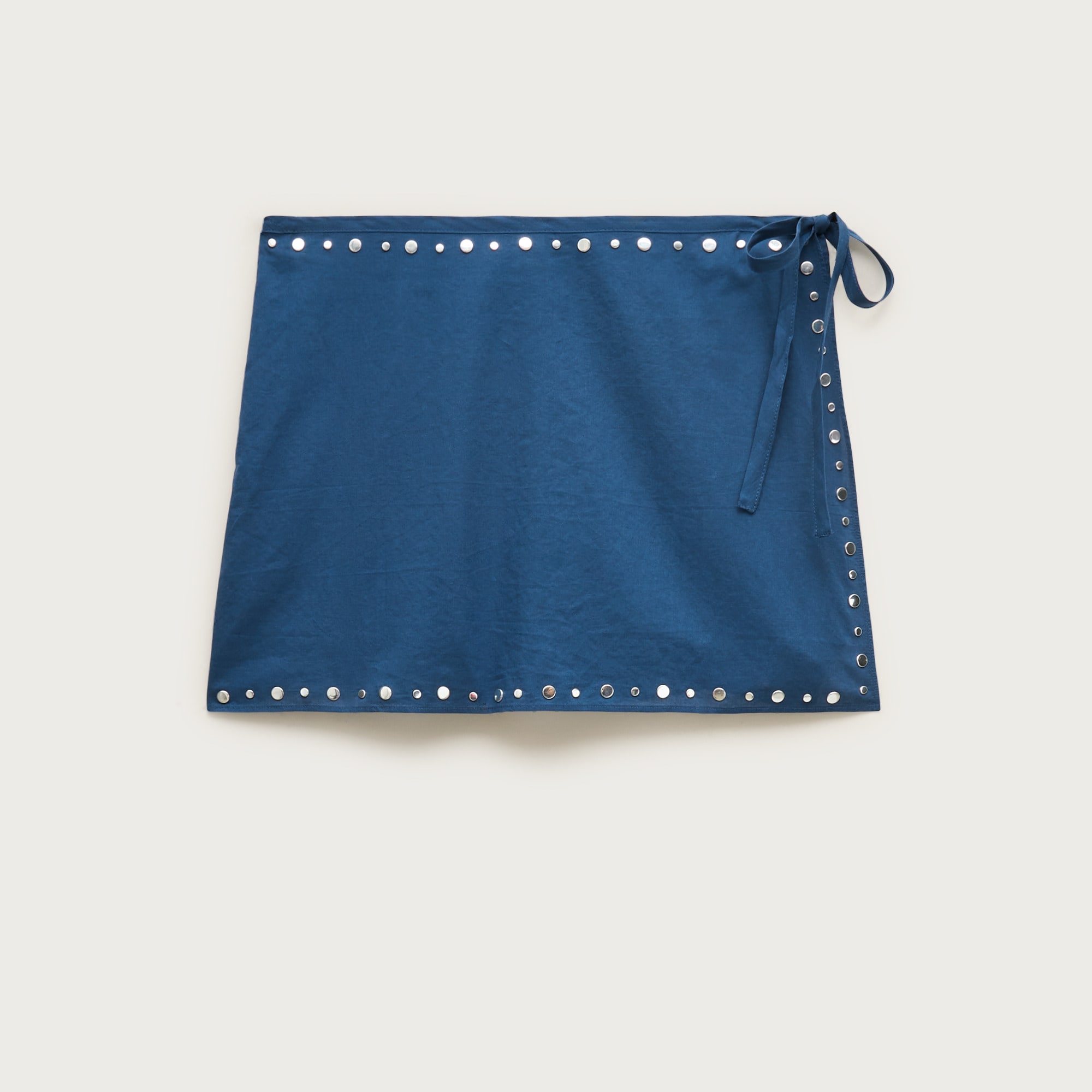 Embellished side-tie mini skirt