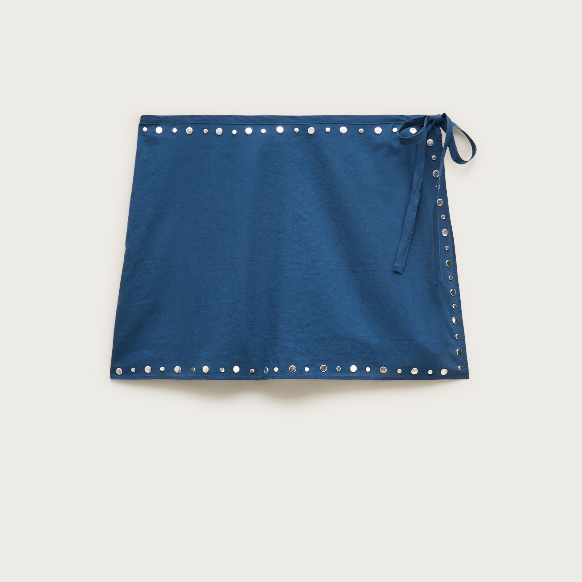 Embellished side-tie mini skirt