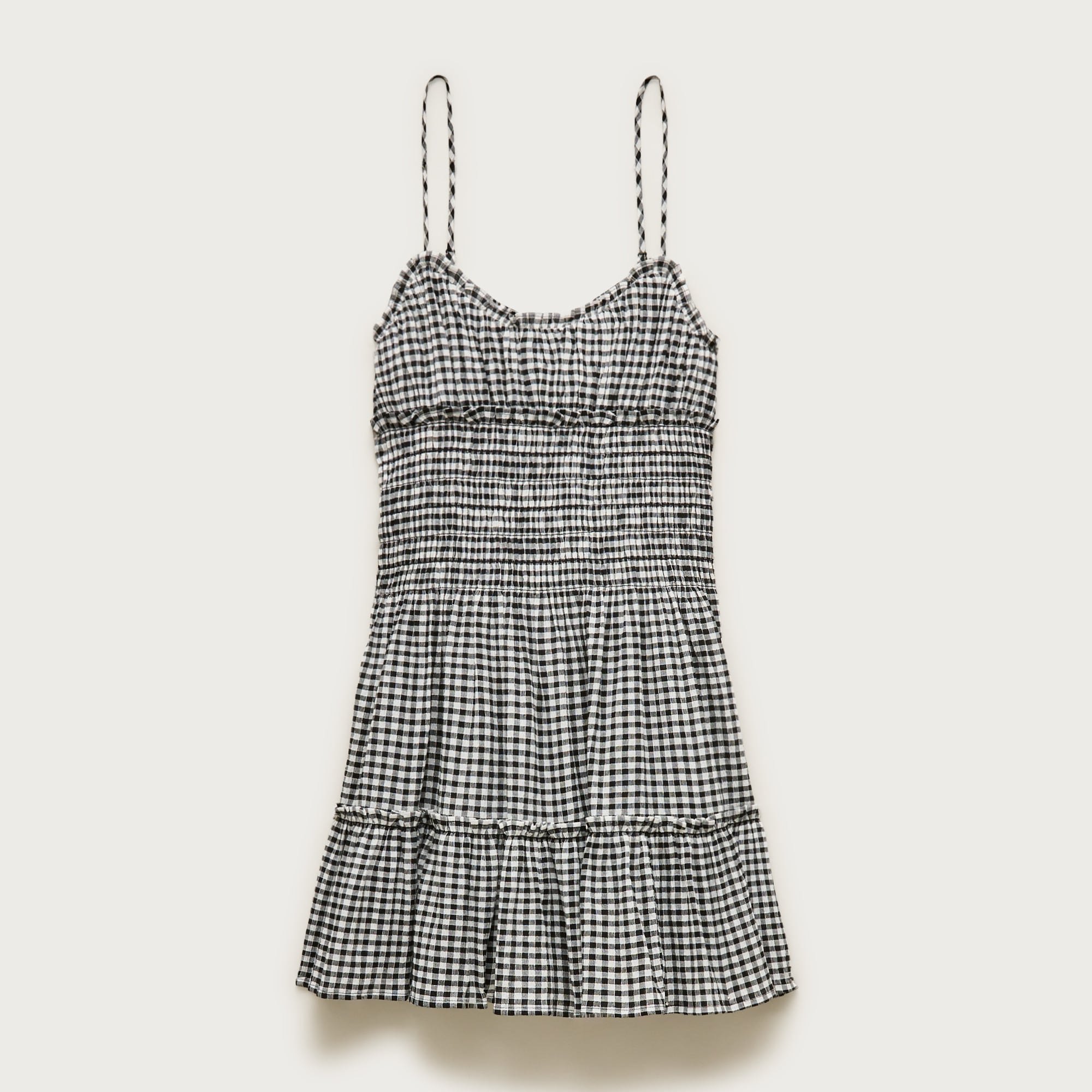 Smocked mini dress  in gingham