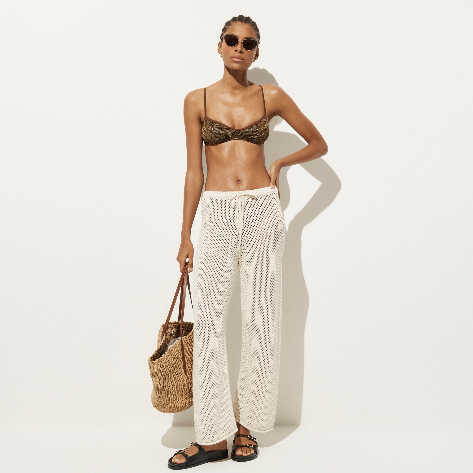 Crochet beach pant in cotton