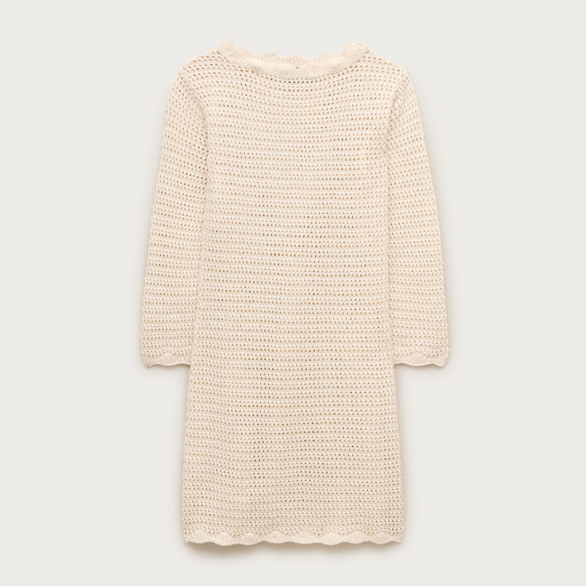 Scallop-trim Crochet Mini Dress For Women | J.Crew