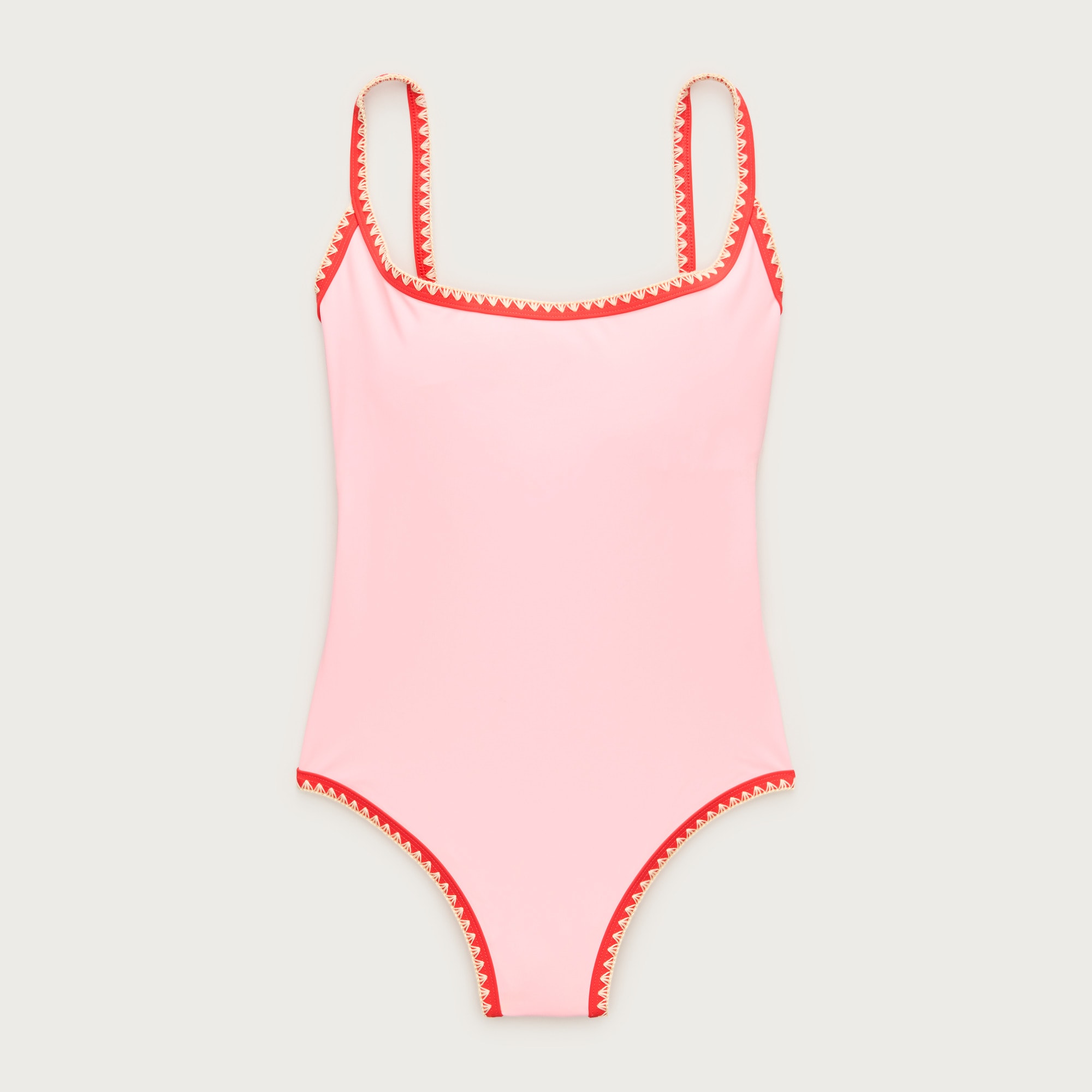 Crochet-trim scoopback one-piece from J.Crew - $128