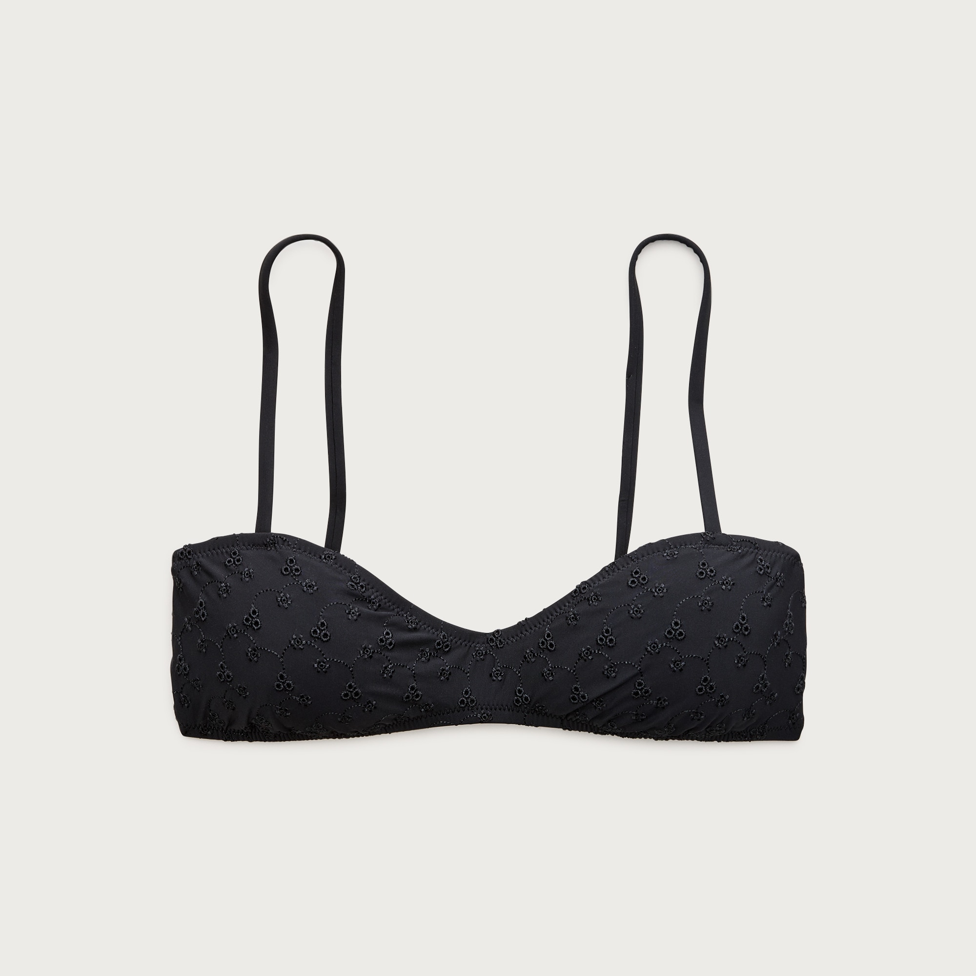 Wave eyelet bikini top