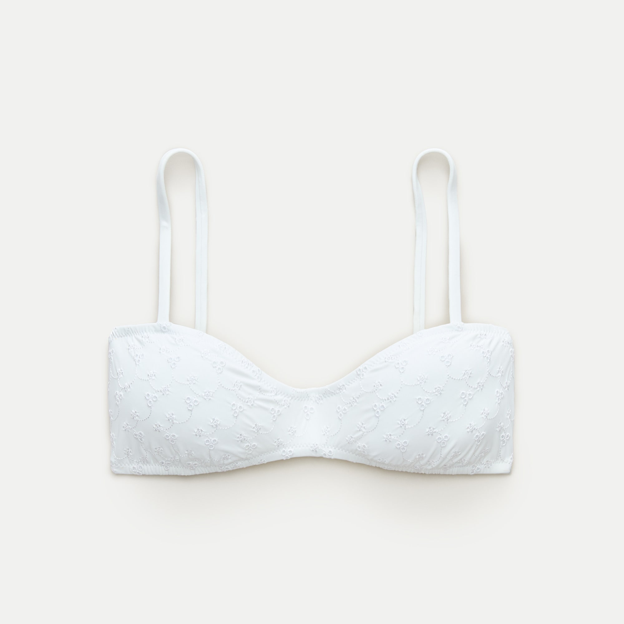 Wave eyelet bikini top