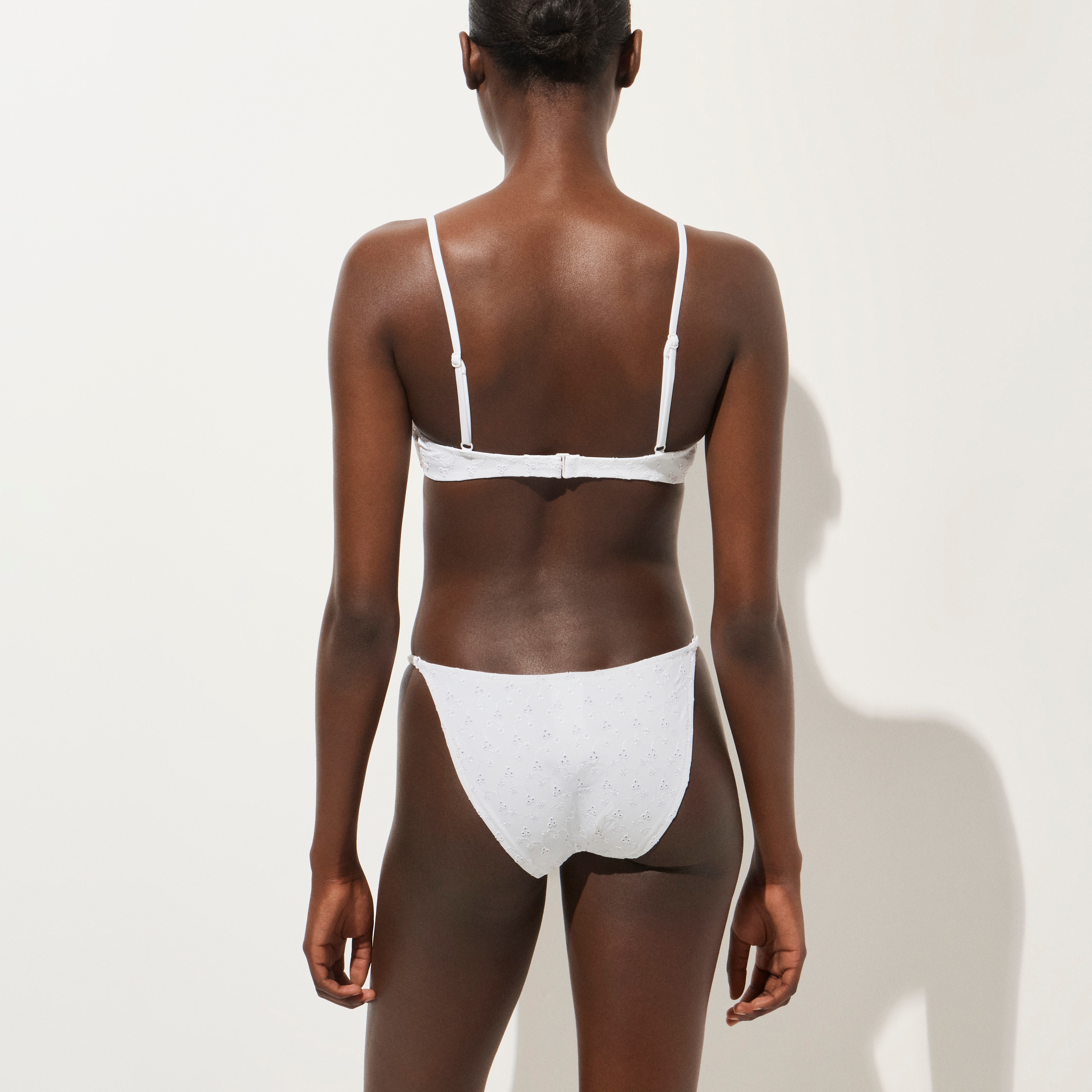 Wave eyelet bikini top