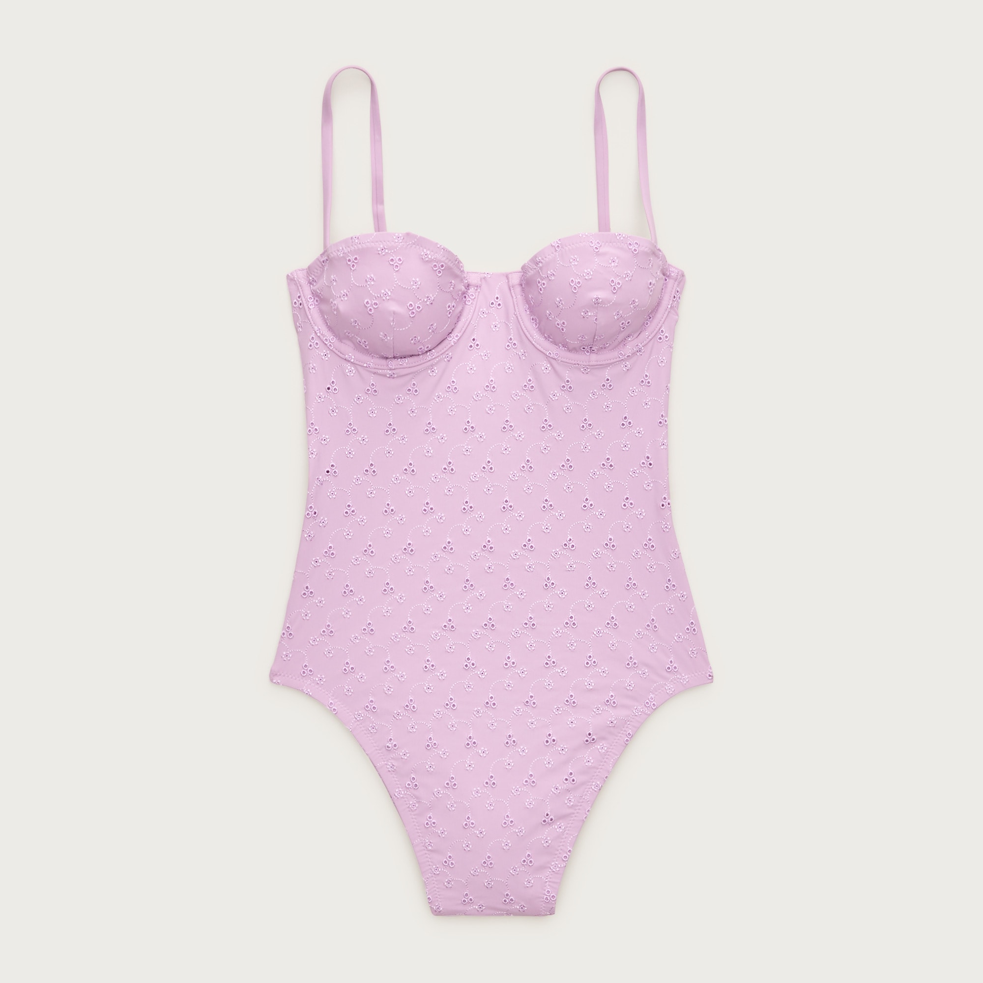 Balconette eyelet underwire one-piece