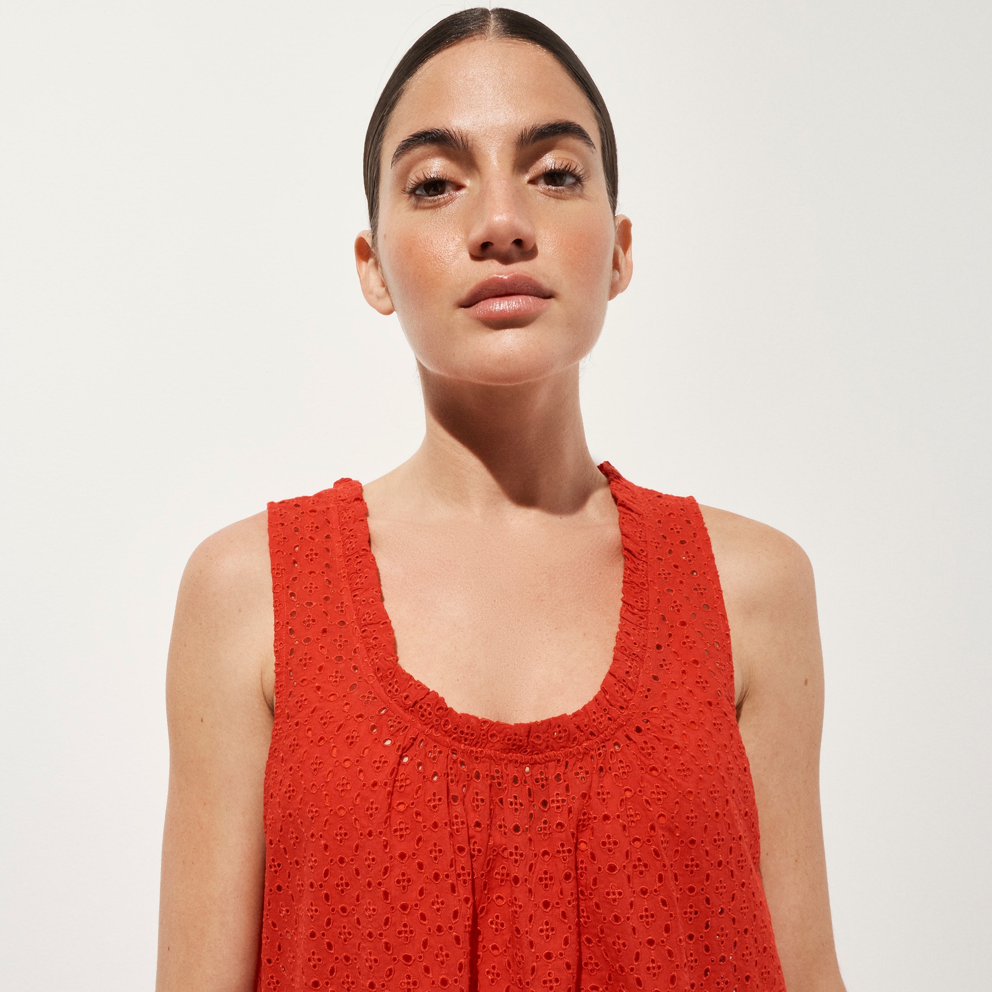 j crew ruffle deep v neck beach dress Long Sleeve Crystal Fit-and-Flare Dress main image 0