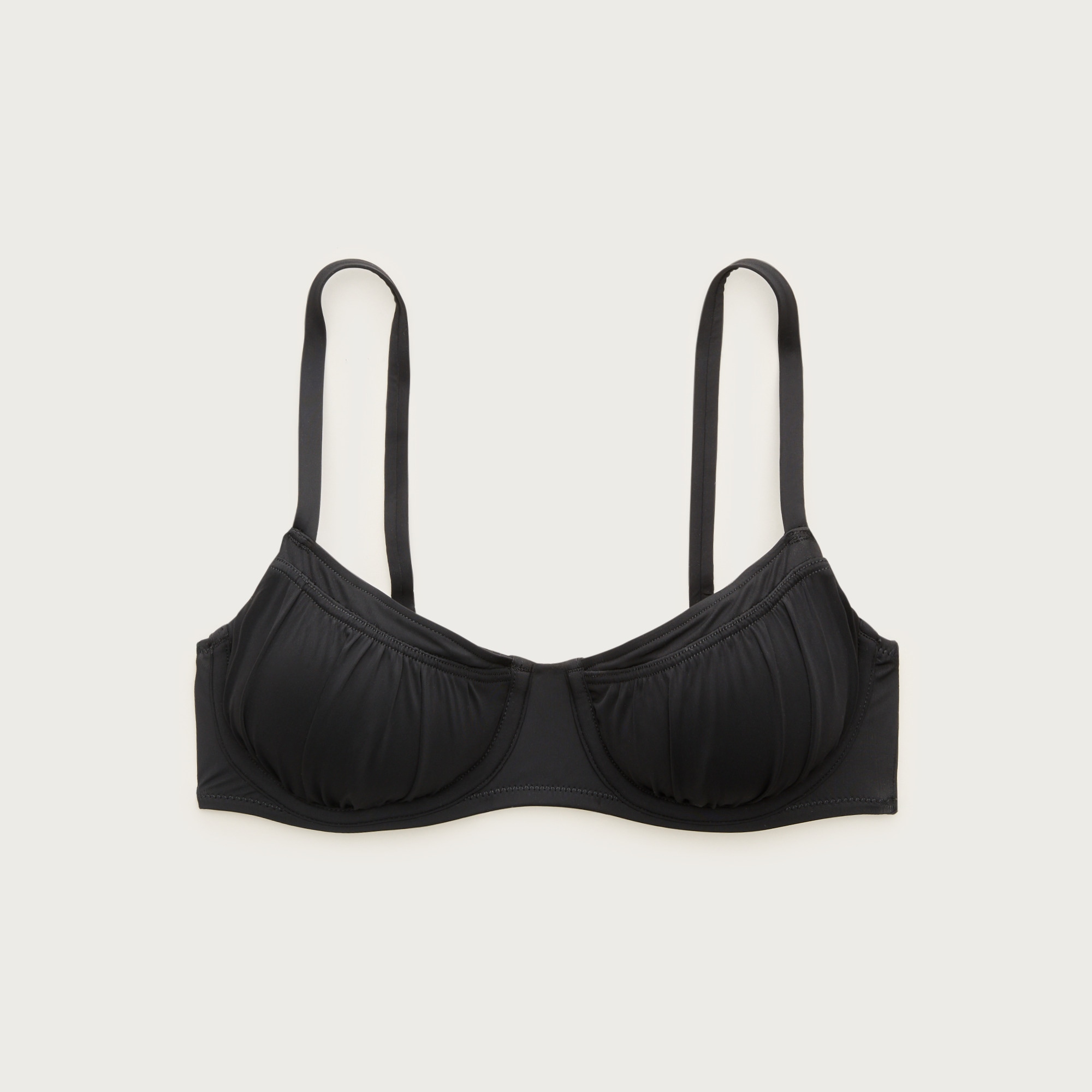 Ruched underwire bikini top