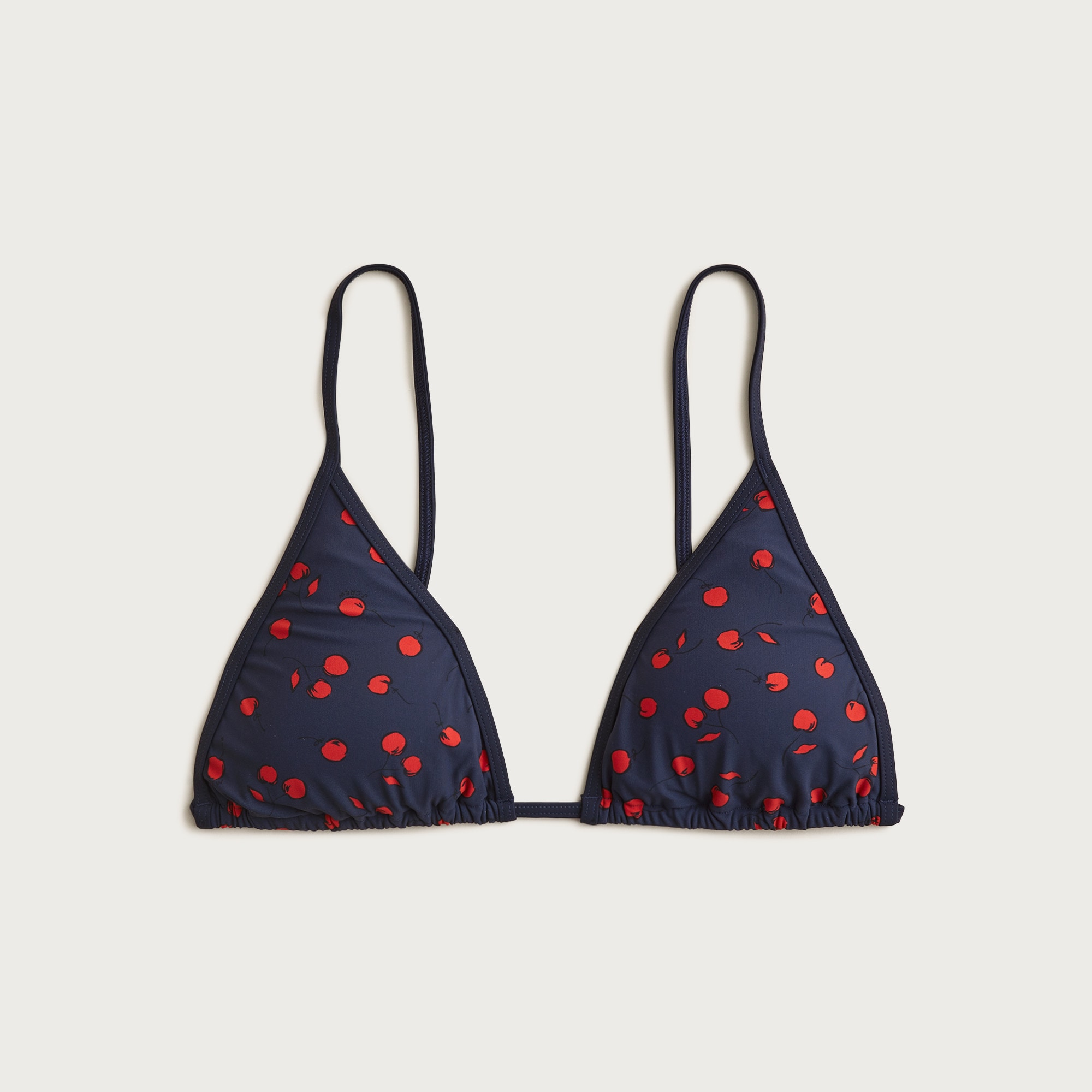 Perfect string bikini top in cherry print