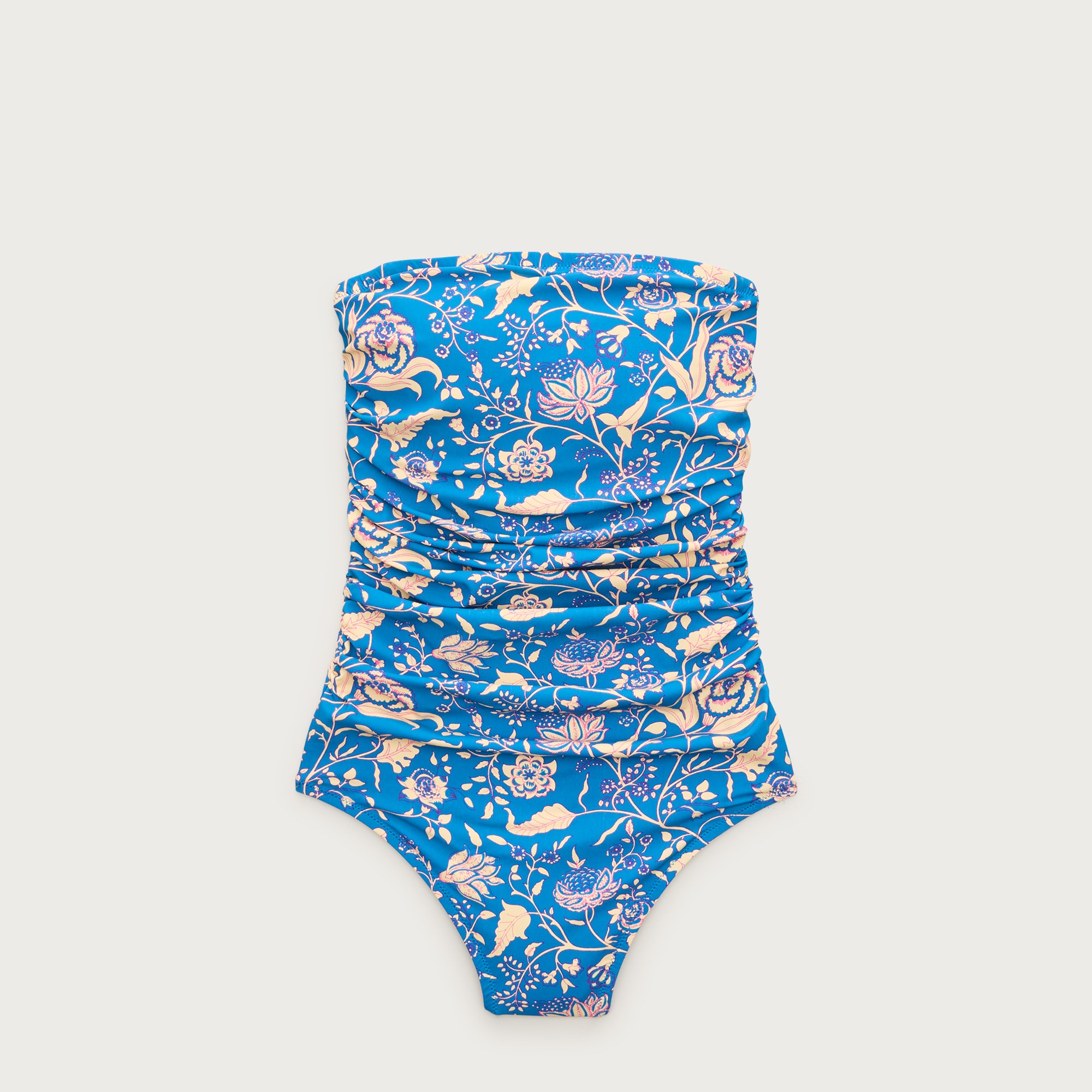  Gemma ruched bandeau one-piece in floral print