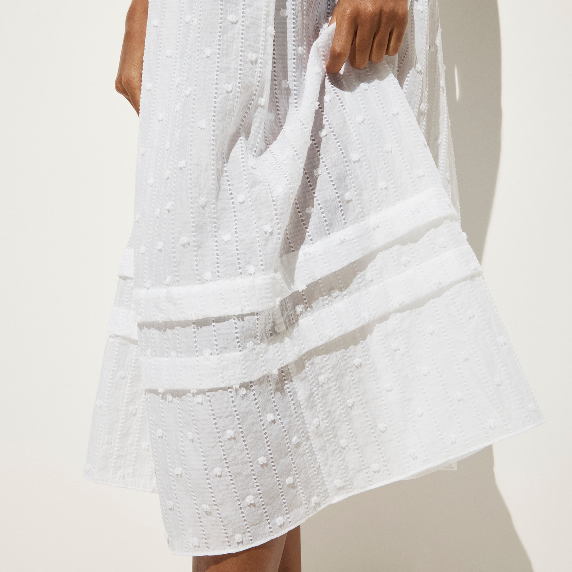 Shift midi dress in textured dot