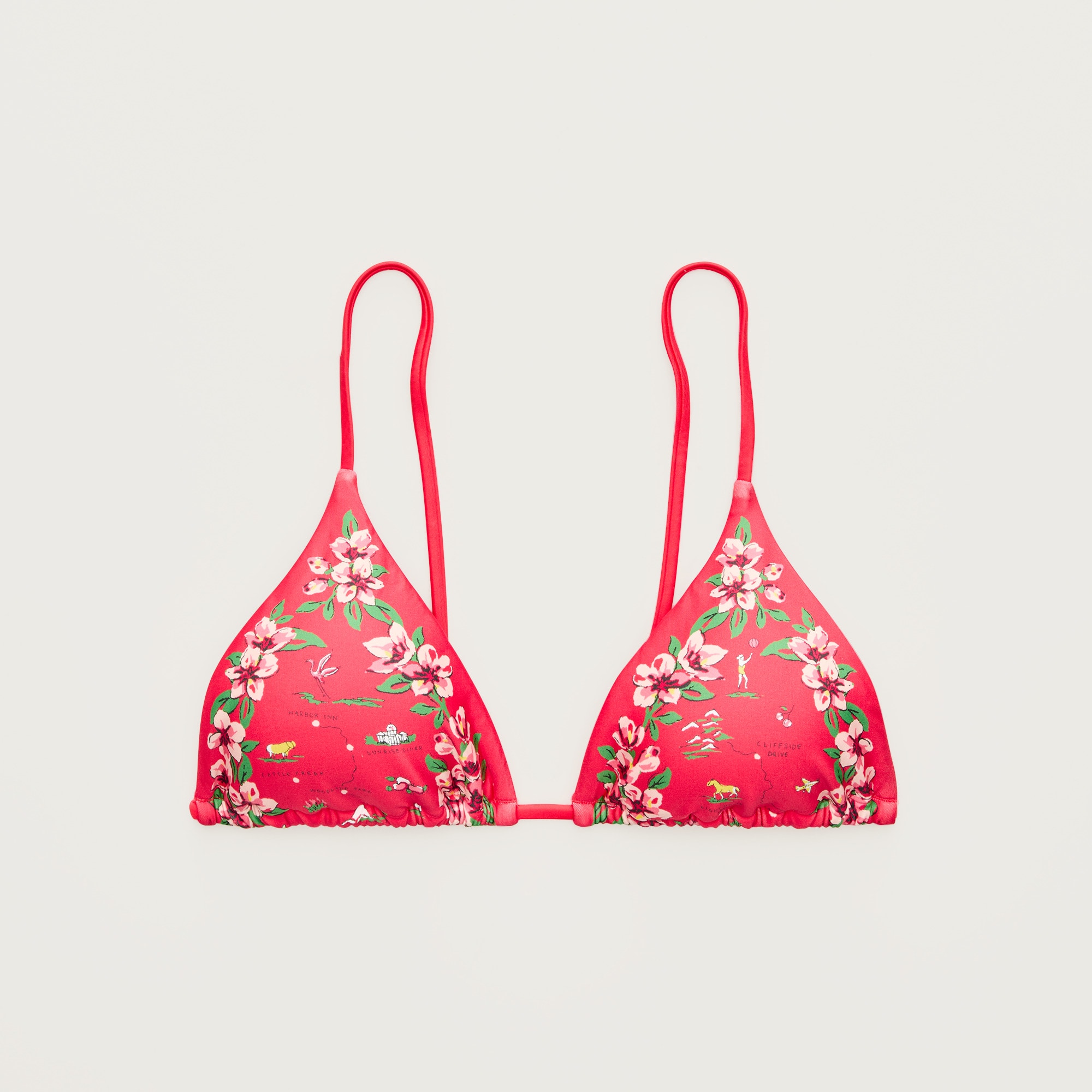 String bikini top in map-print Classic Sculpt™ from J.Crew - $64.50 (34% off)