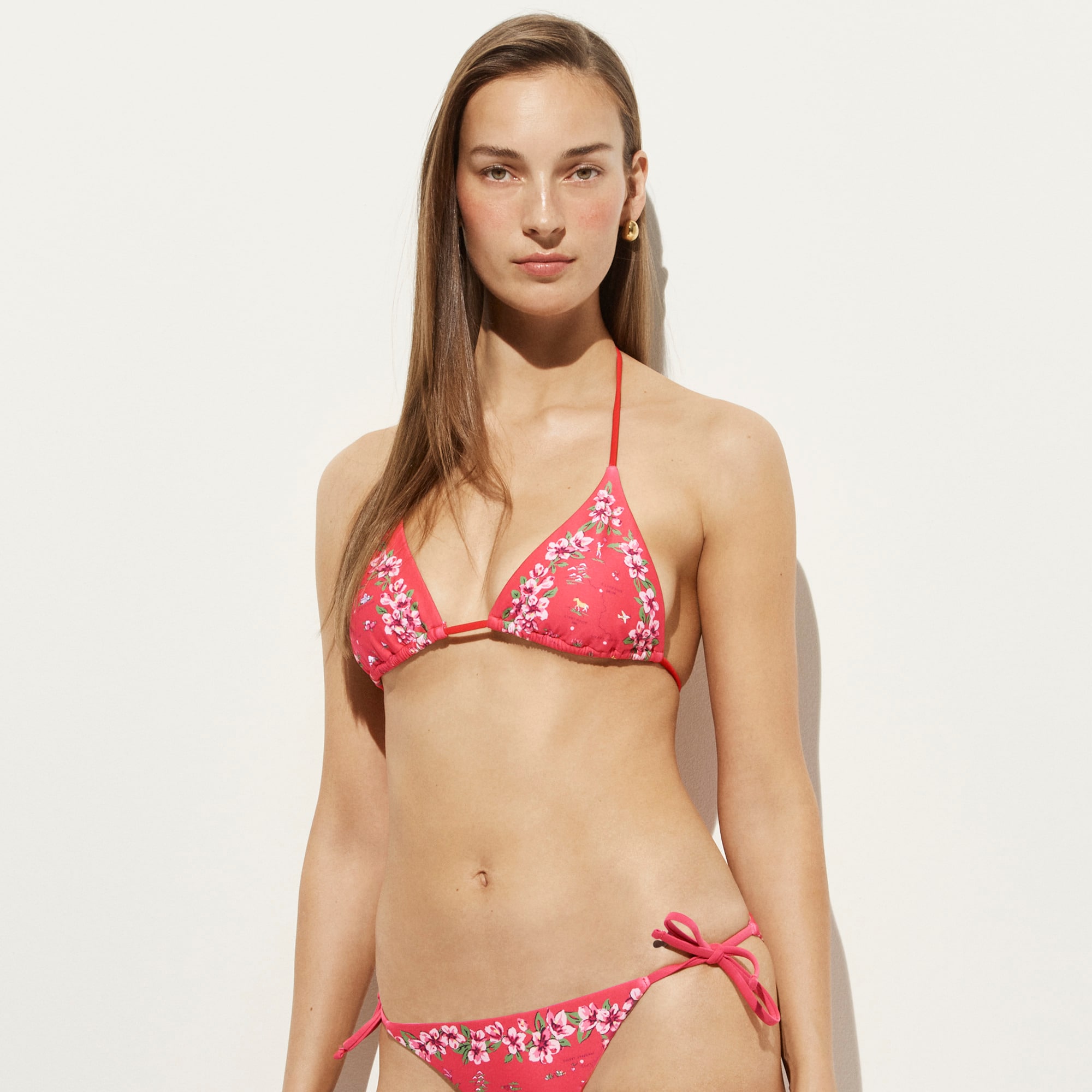 String bikini top in map-print Classic Sculpt&trade; - image 2