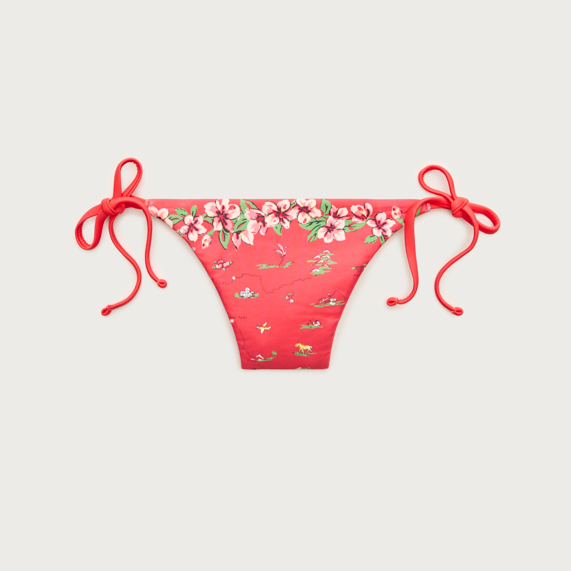 String bikini bottom in map-print Classic Sculpt™ from J.Crew - $59.50 (33% off)