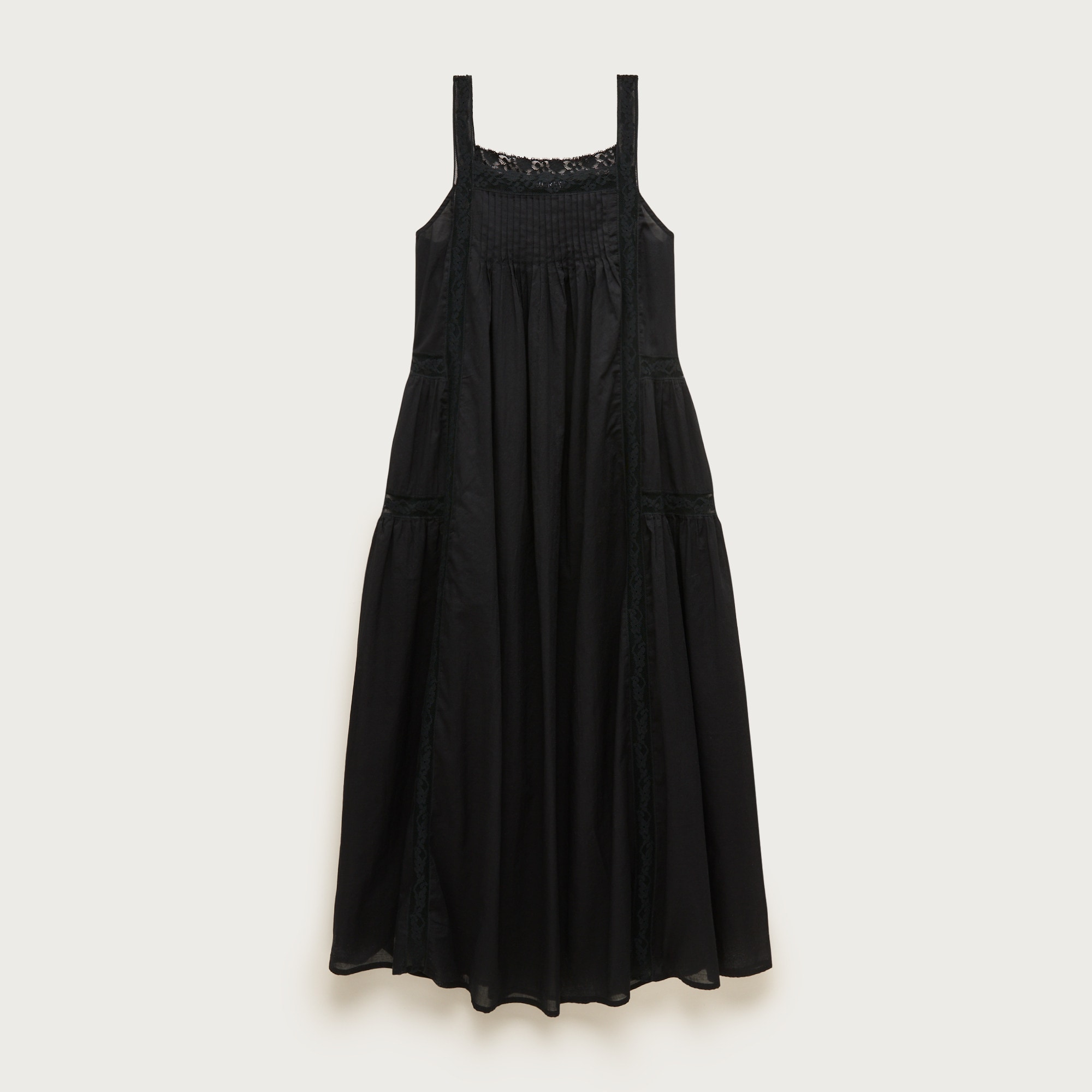 Cotton voile lace-trim sundress