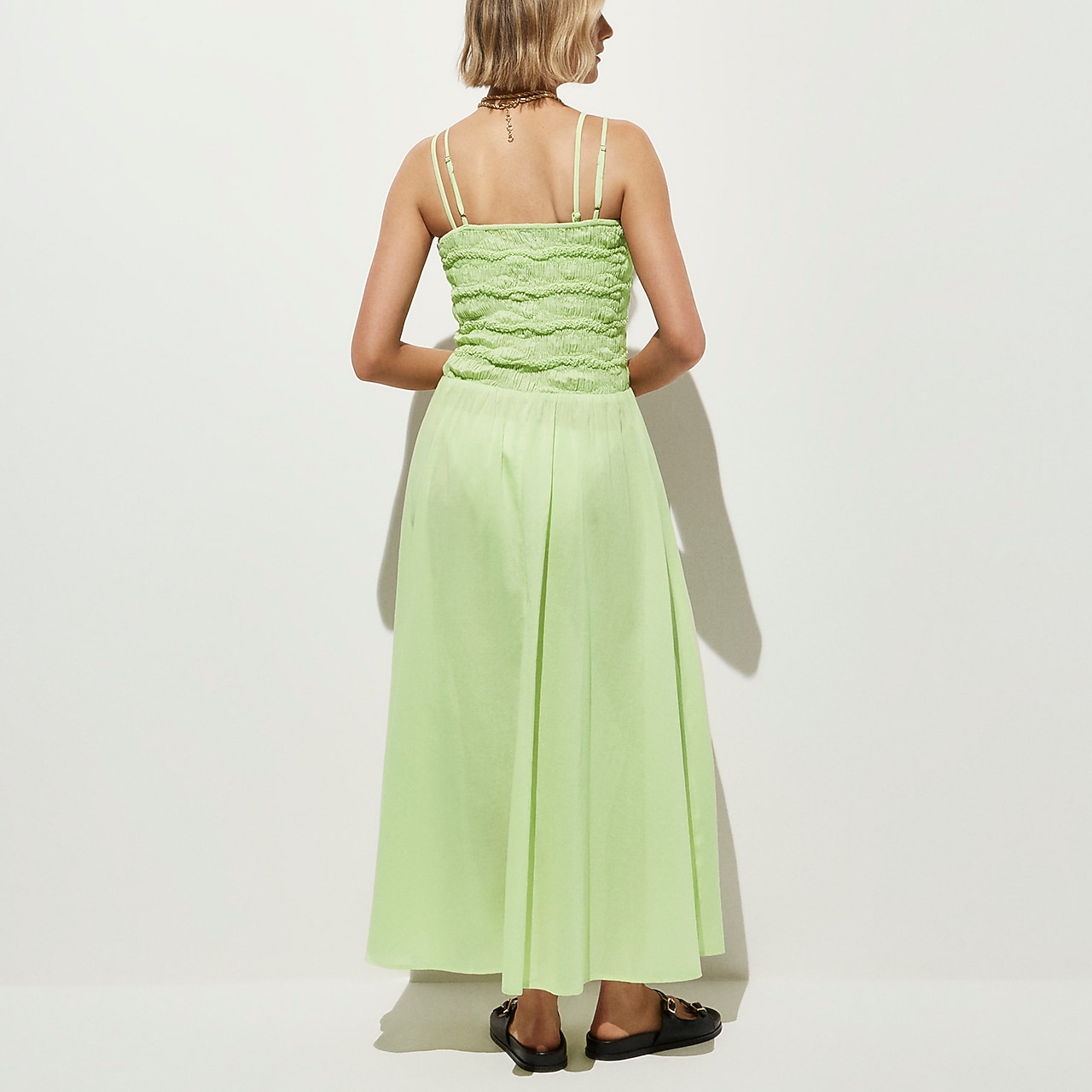 Green Cotton Dresses & Jumpsuits For Women