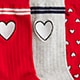 Cherry bootie socks three-pack HEART MULTI