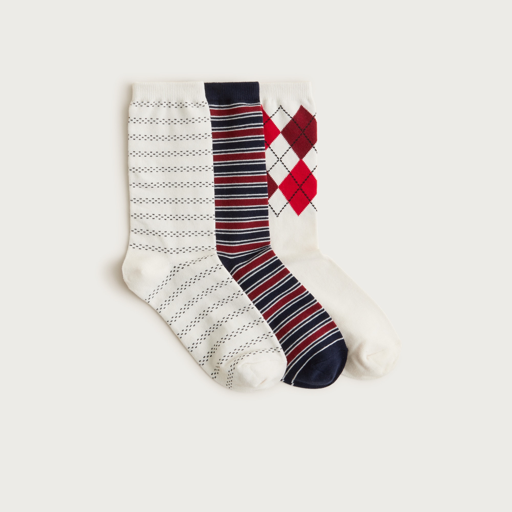 womens Patterned trouser socks three-pack