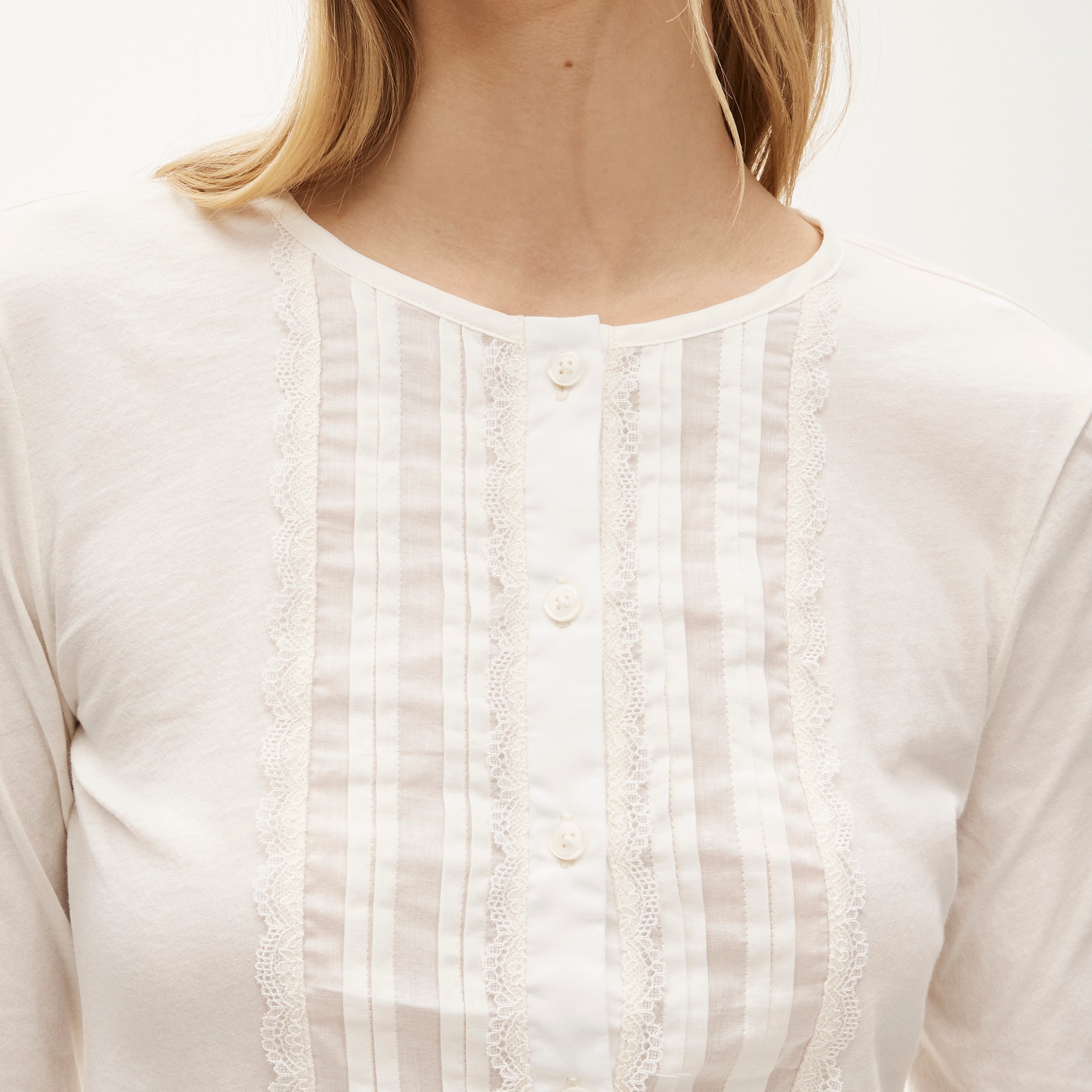 Feather jersey lace cardigan top - image 4