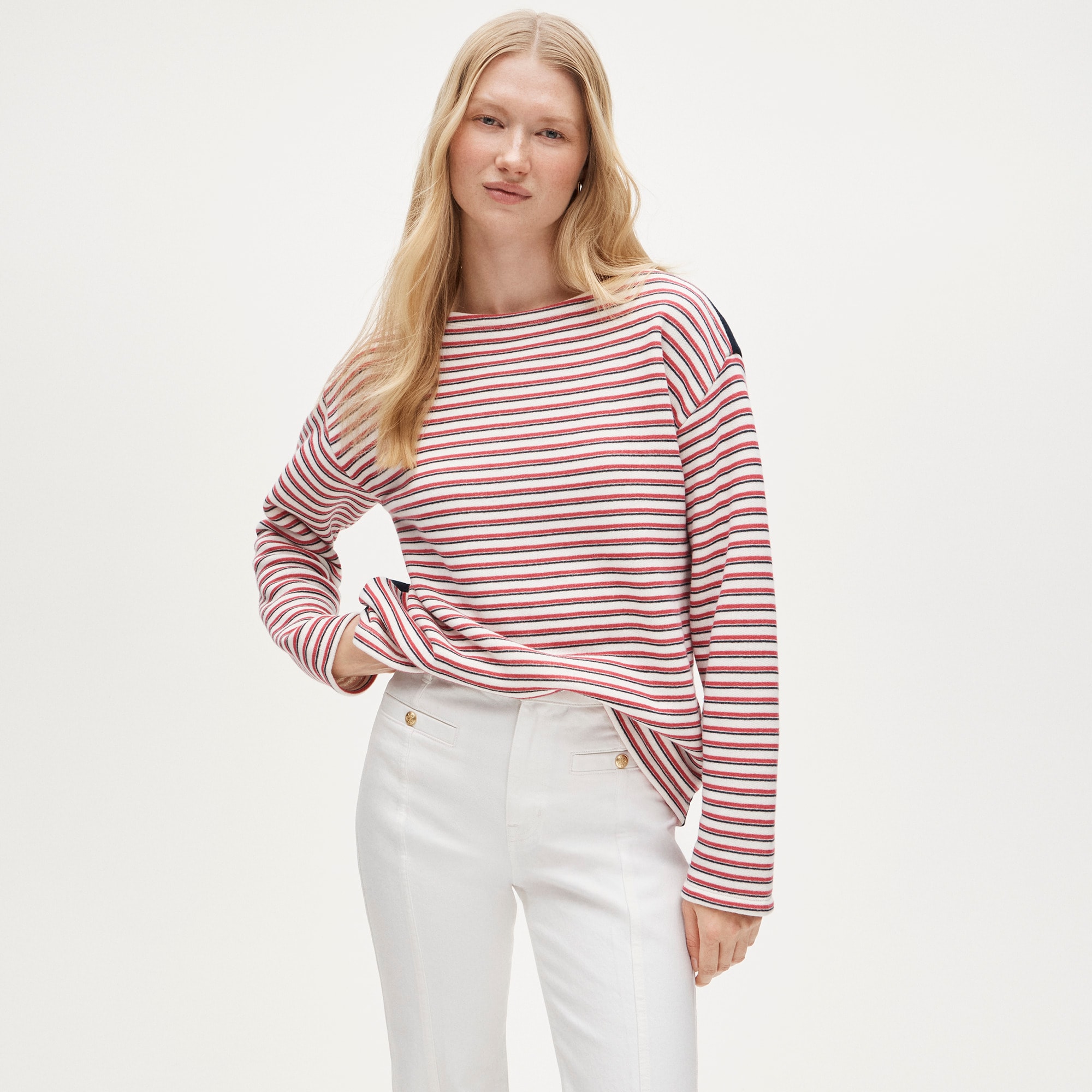 Heritage terry boatneck sweatshirt