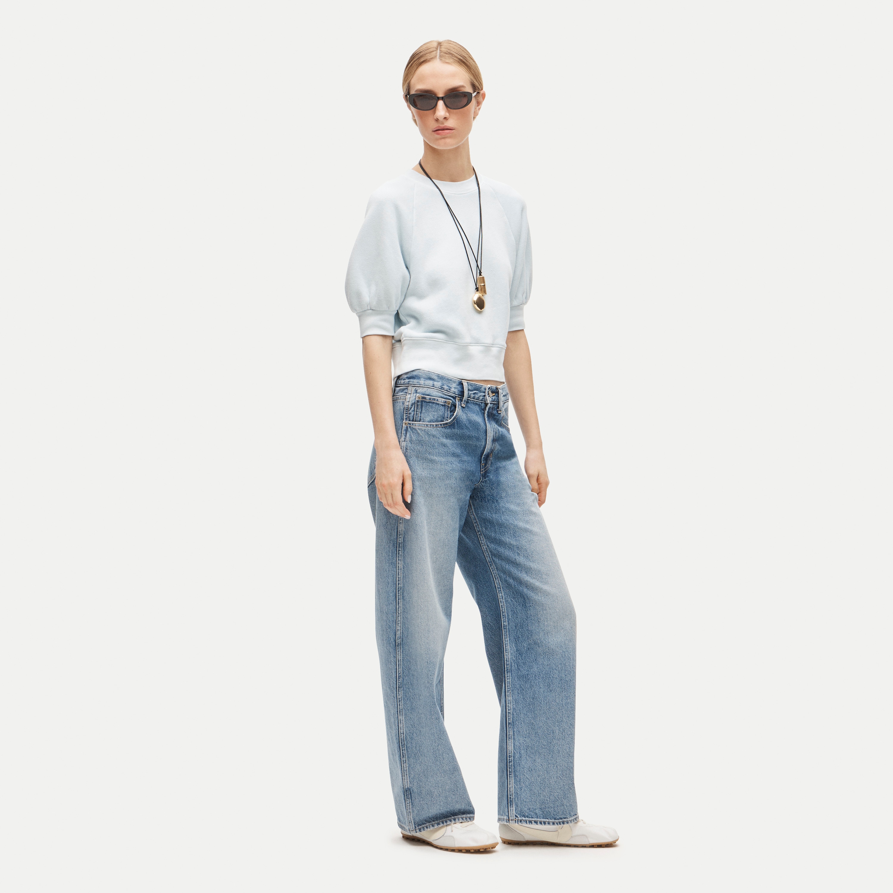 Heritage terry puff-sleeve sweatshirt - thumbnail 2