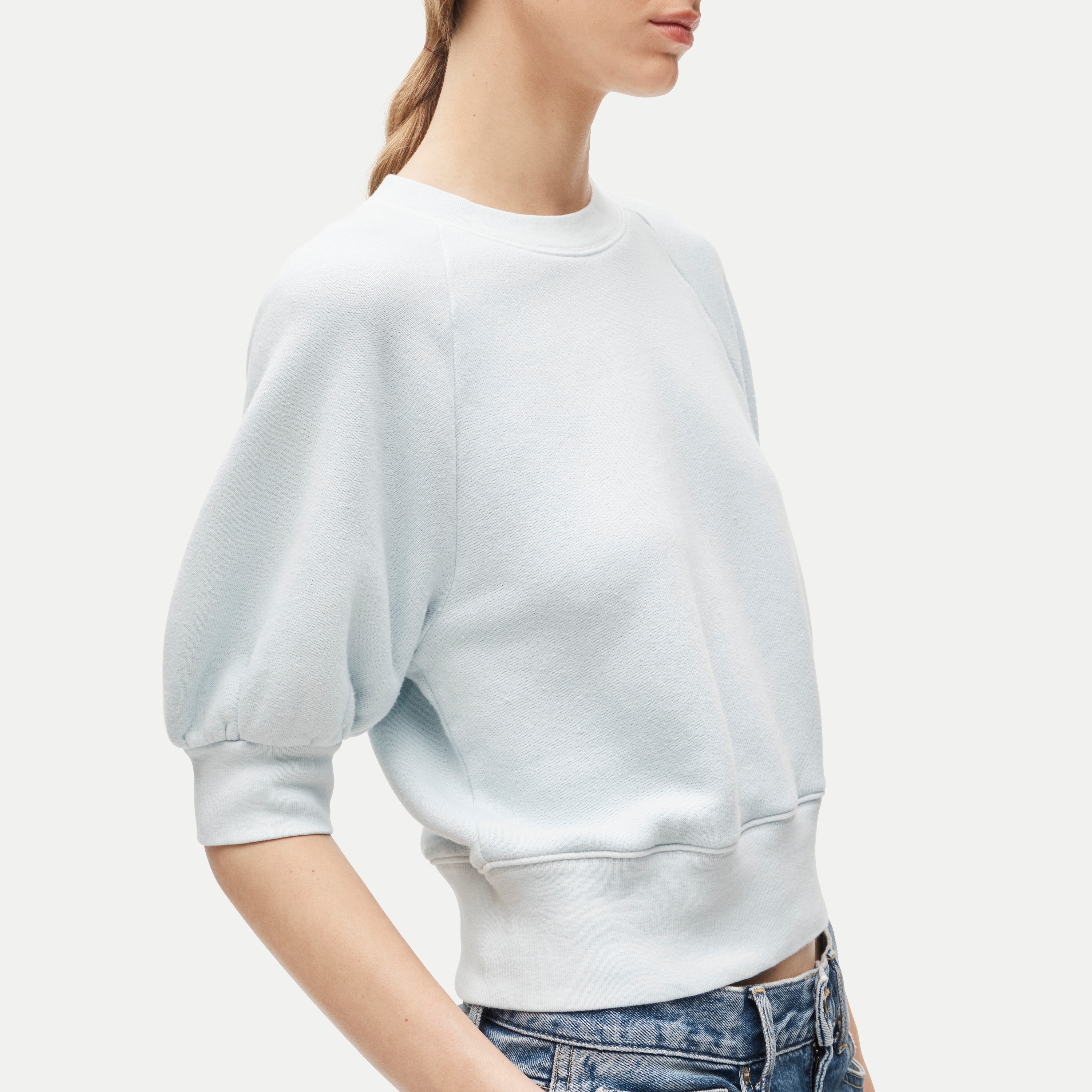 Heritage terry puff-sleeve sweatshirt