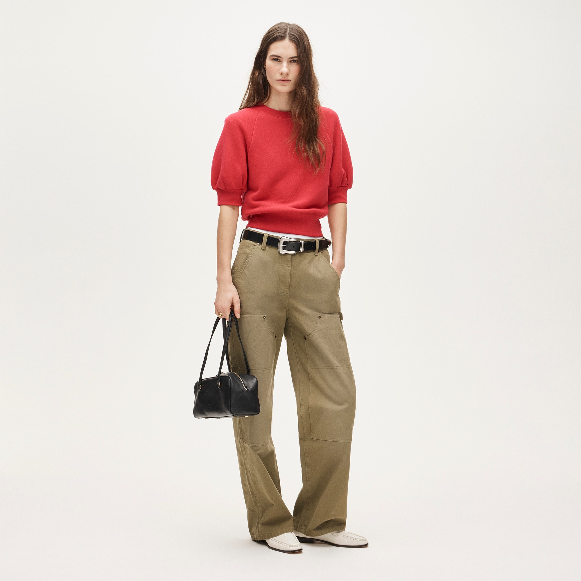 Heritage terry puff-sleeve sweatshirt