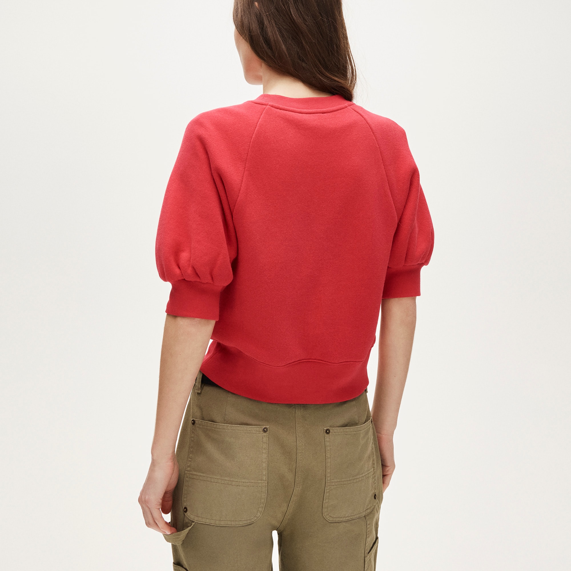 Heritage terry puff-sleeve sweatshirt