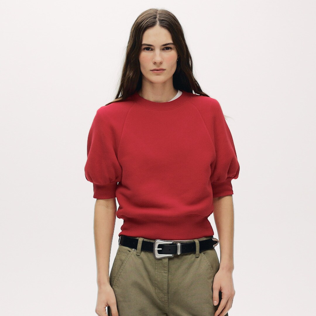 Heritage terry puff-sleeve sweatshirt