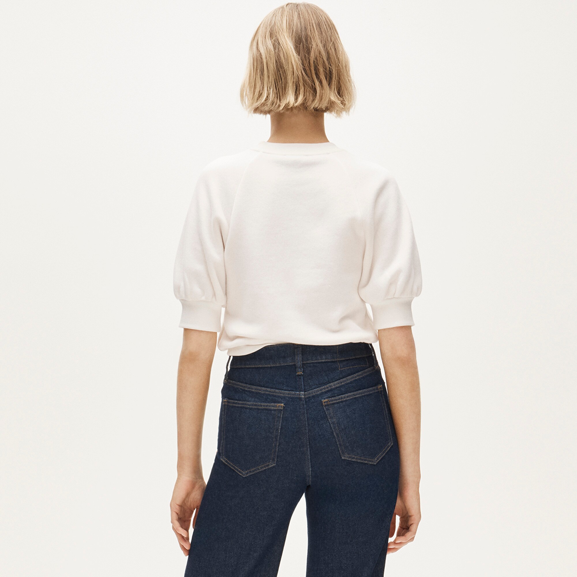Heritage terry puff-sleeve sweatshirt