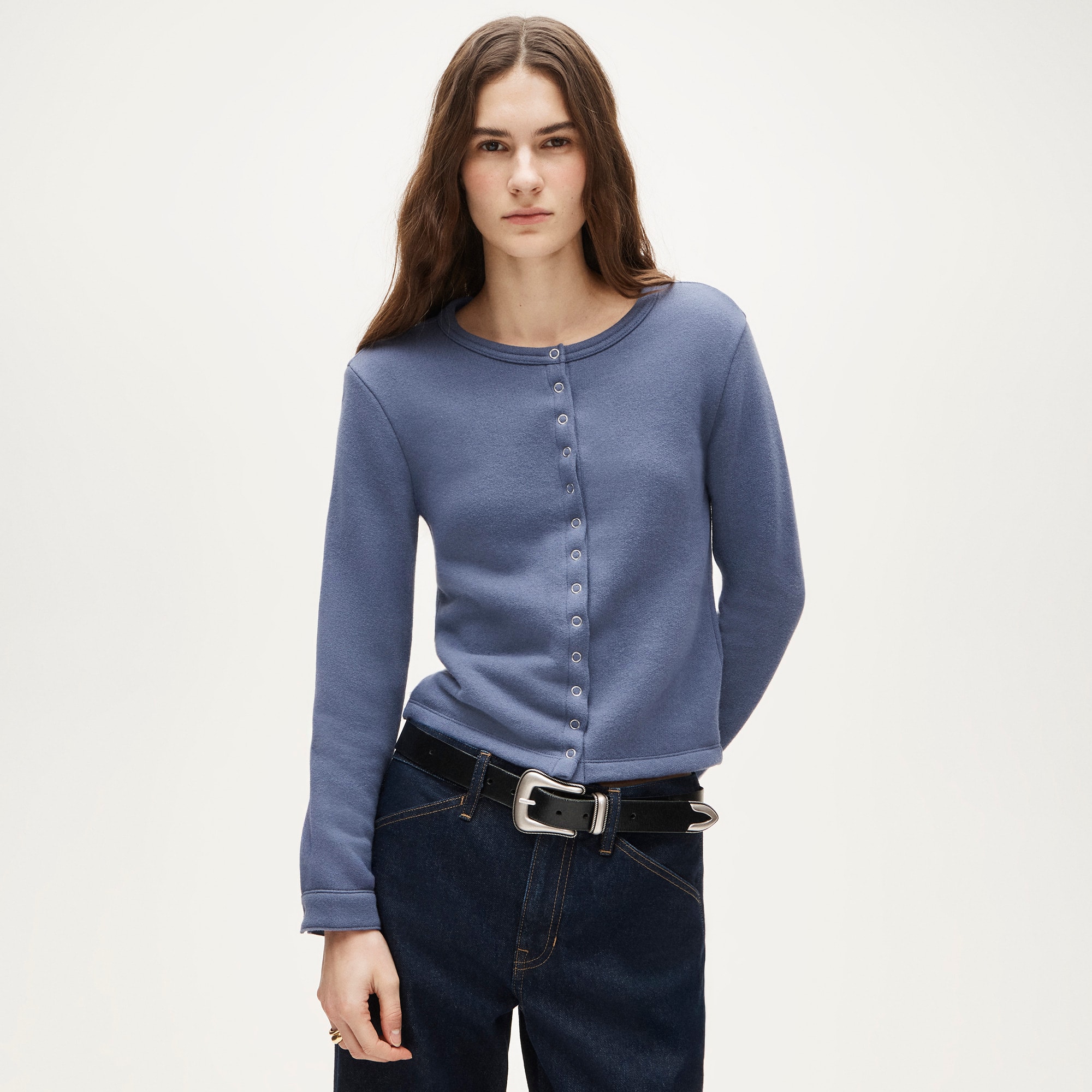 womens Heritage terry cardigan