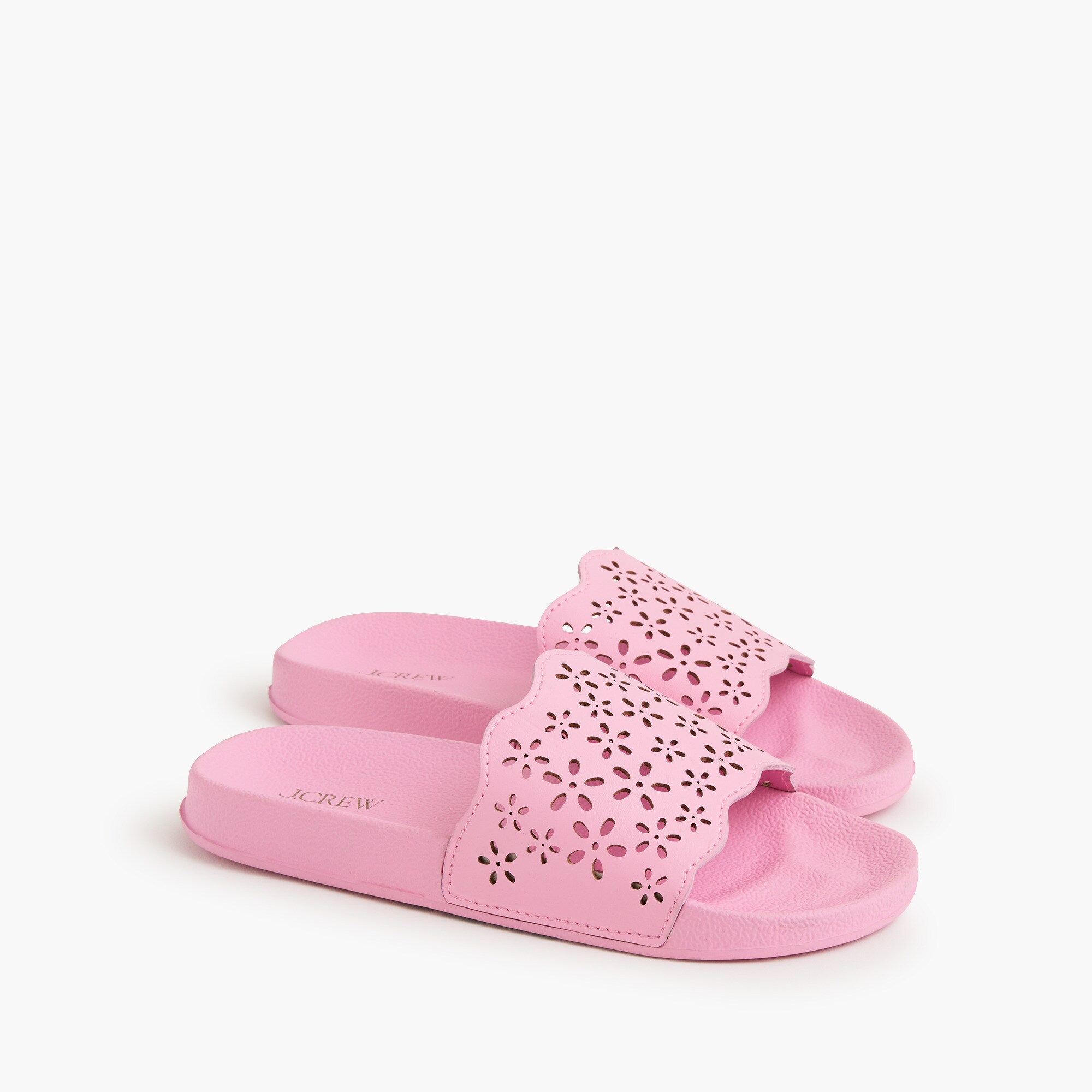 girls' eyelet slide sandals for girls