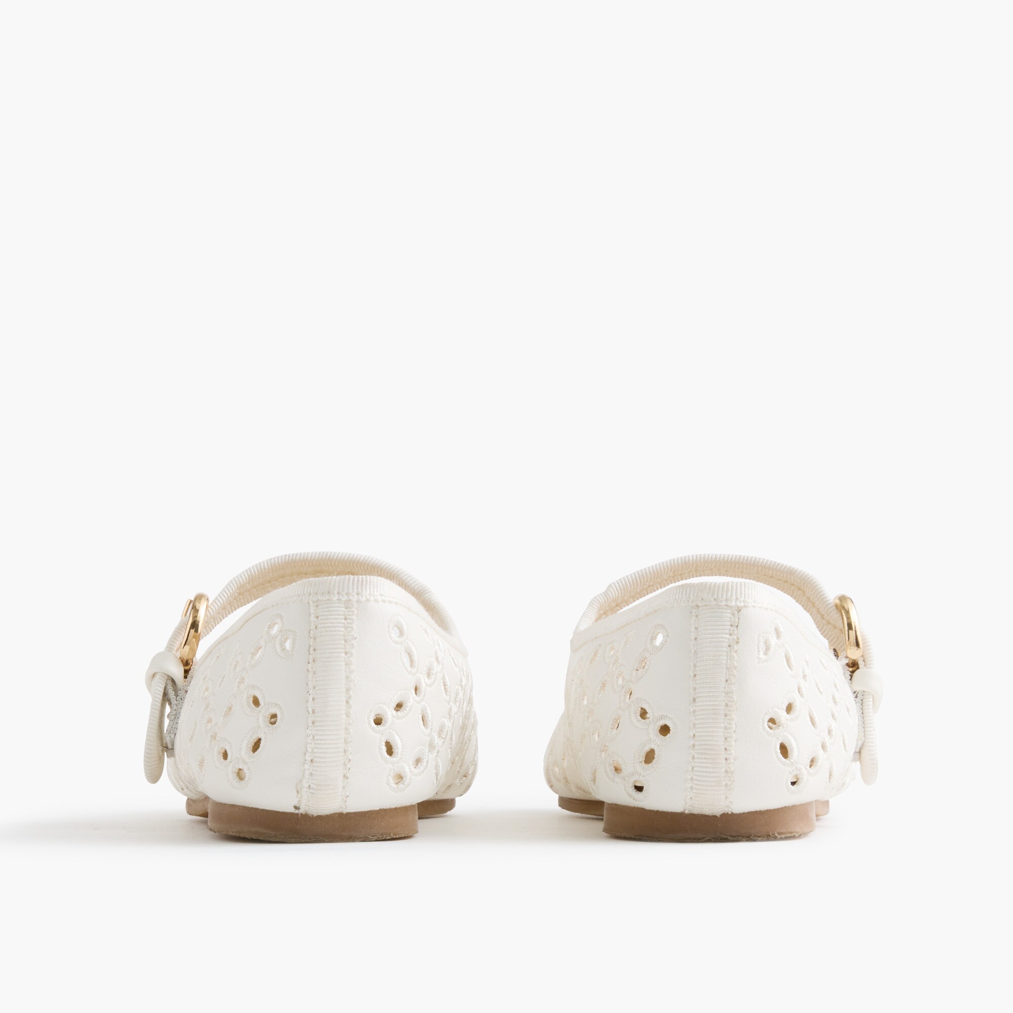 Girls' embroidered eyelet Mary Janes